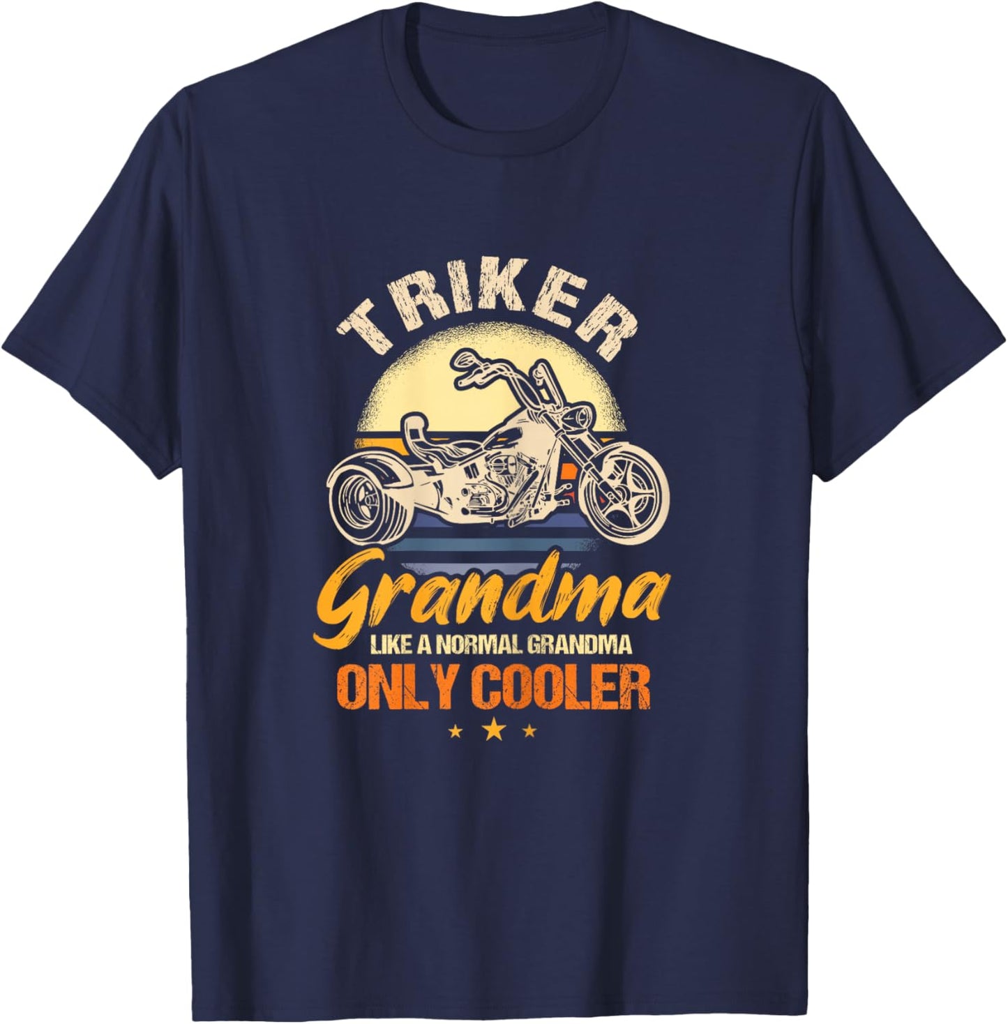 Funny Triker Grandma Motorcycle Trike Design Women T-Shirt - T-Shirt | Navy