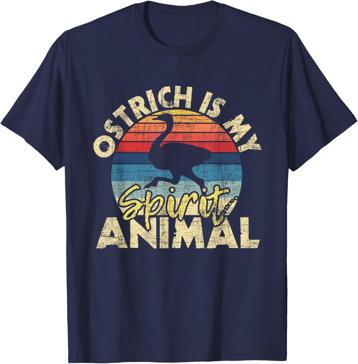 Ostrich Is My Spirit Animal - Zookeeper Animal Lover T-Shirt - T-Shirt | Navy