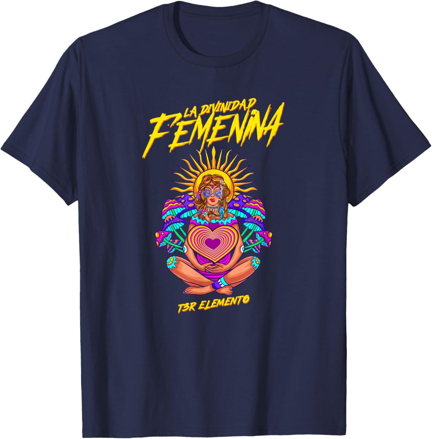 T3R La Divinidad Femenina T-Shirt - T-Shirt | Navy