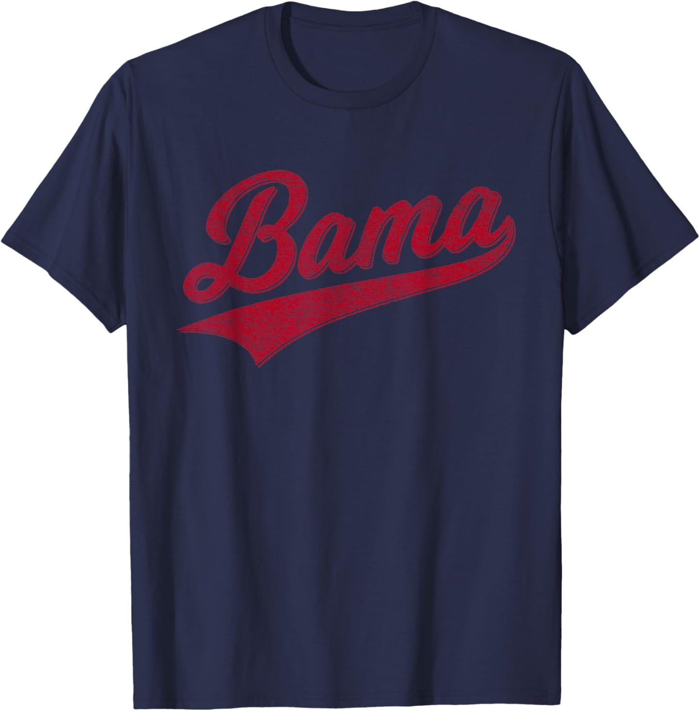 Bama Alabama Varsity Script Classics Sports Jersey Style T-Shirt - T-Shirt | Navy