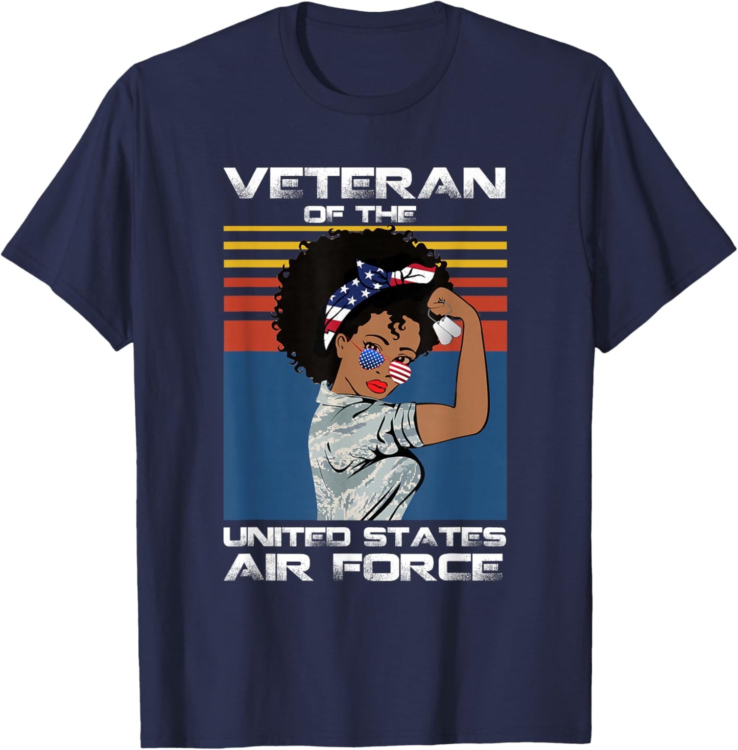 Female Veteran of The United States Air Force, USAF Veteran T-Shirt - T-Shirt | Navy