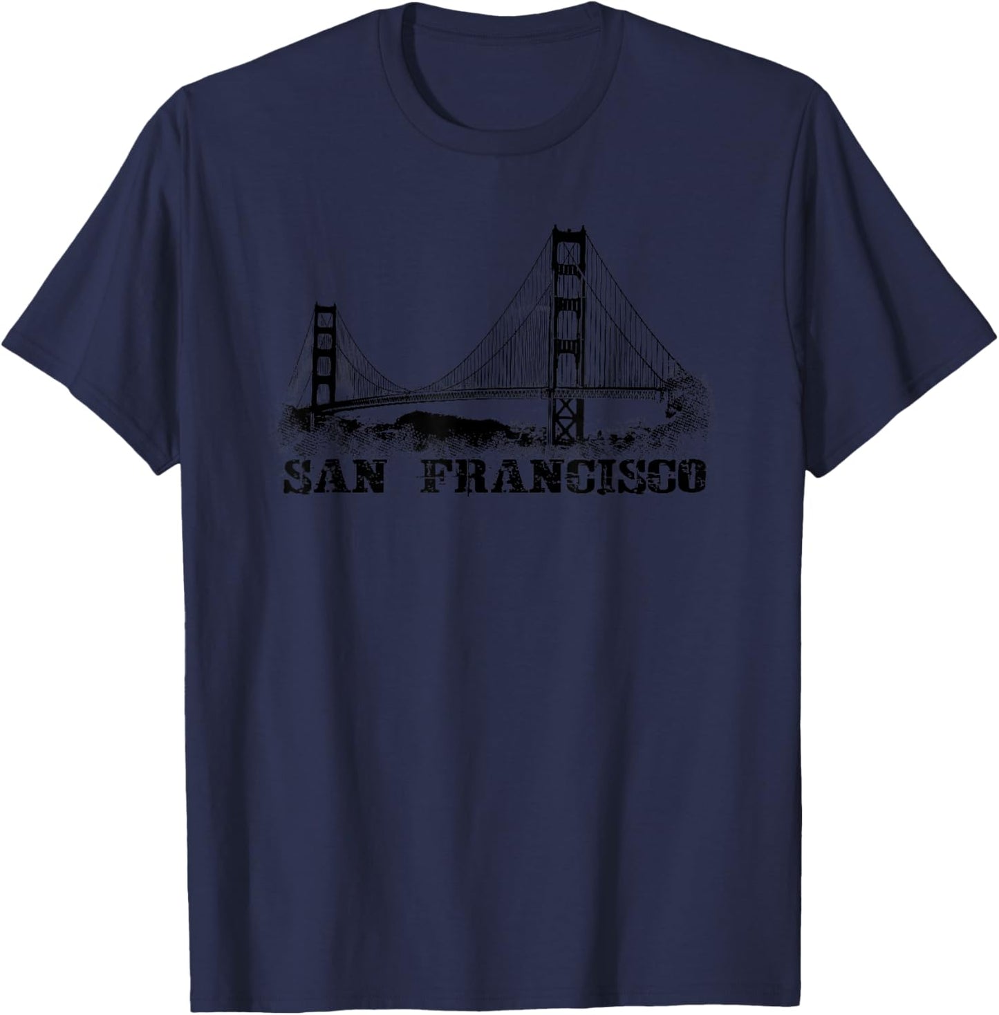 san Francisco Golden gate Bridge Vintage T-Shirt - T-Shirt | Navy