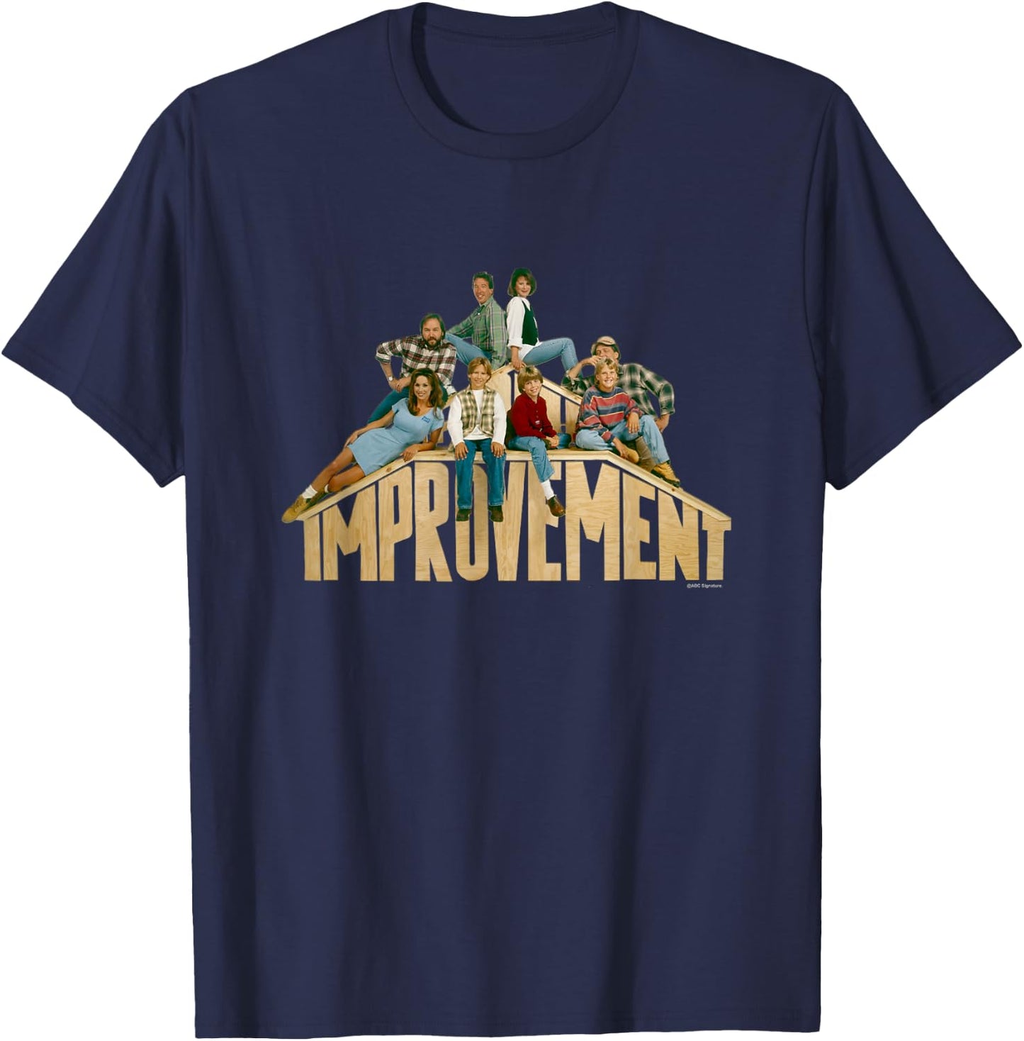 Home Improvement Iconic Epic Retro Group Shot Chest Poster T-Shirt - T-Shirt | Navy