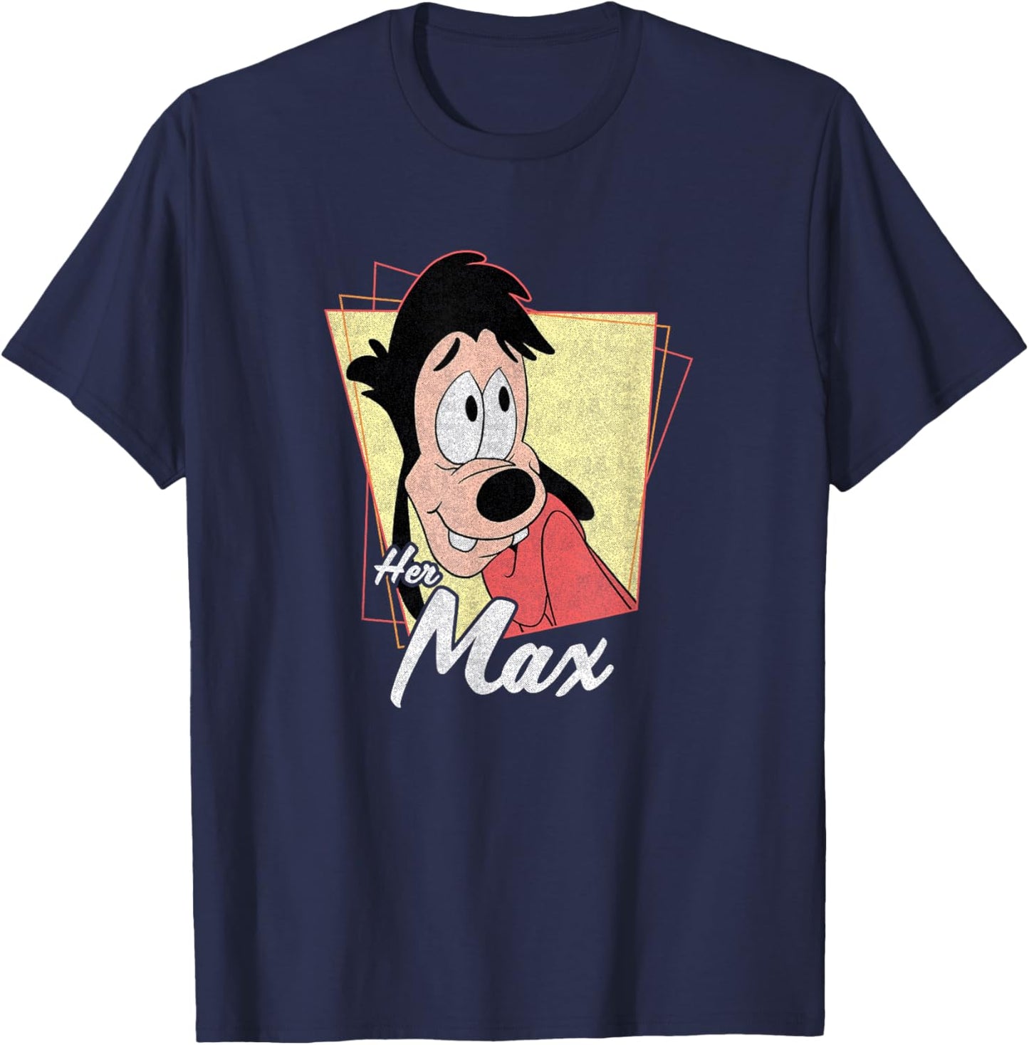 Disney A Goofy Movie Her Max Vintage Distressed Poster T-Shirt - T-Shirt | Navy