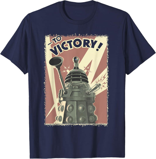 Doctor Who Propoganda Dalek Sci-Fi Fan 60th Anniversary T-Shirt - T-Shirt | Navy
