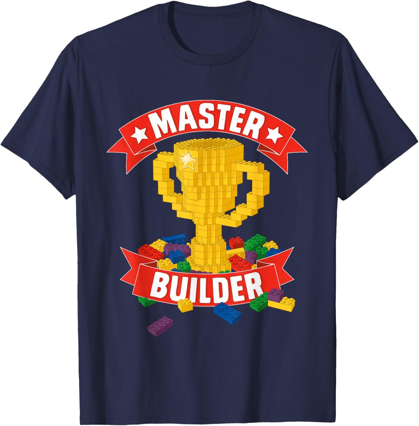 Master Builder Building Blocks T-Shirt - T-Shirt | Navy
