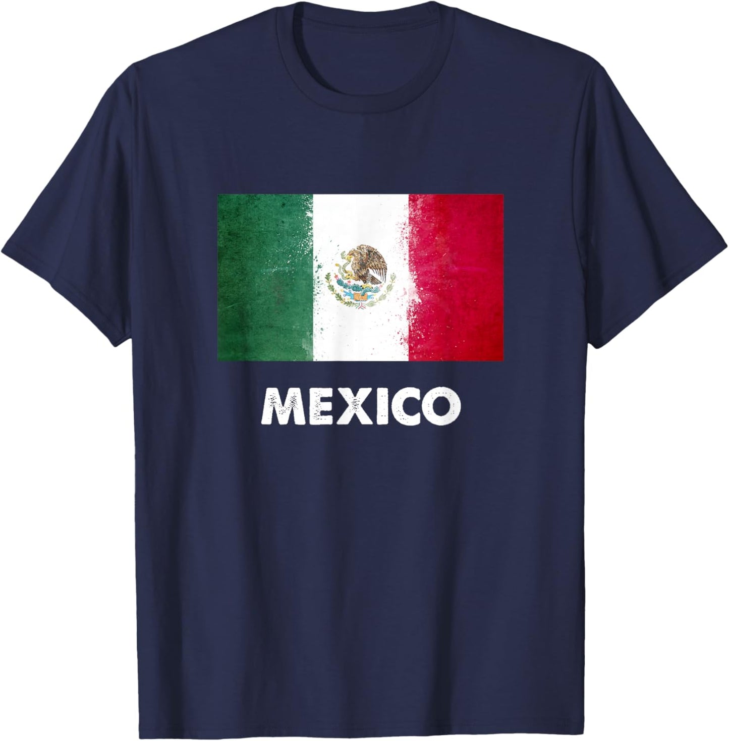 Mexico Flag | Mexico T-Shirt - T-Shirt | Navy