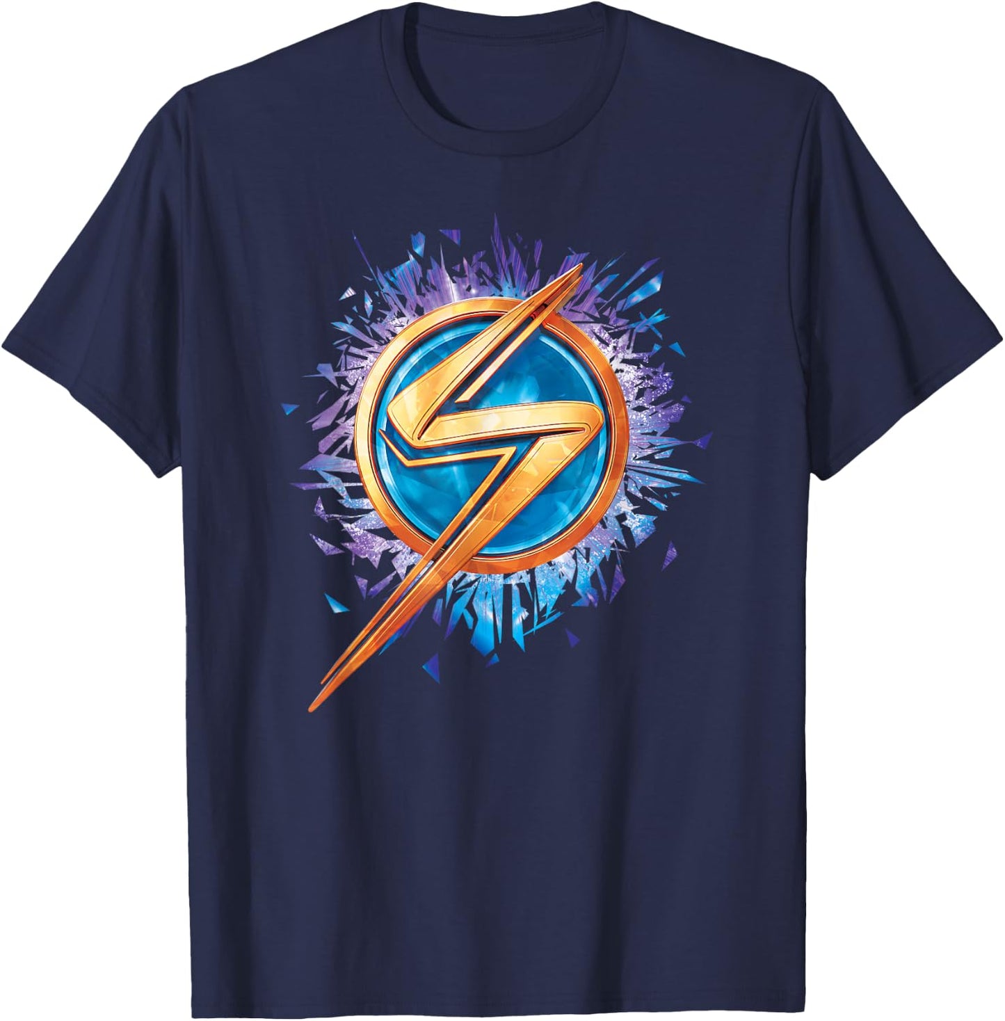 Marvel Ms. Marvel Lightning Bolt Icon T-Shirt - T-Shirt | Navy