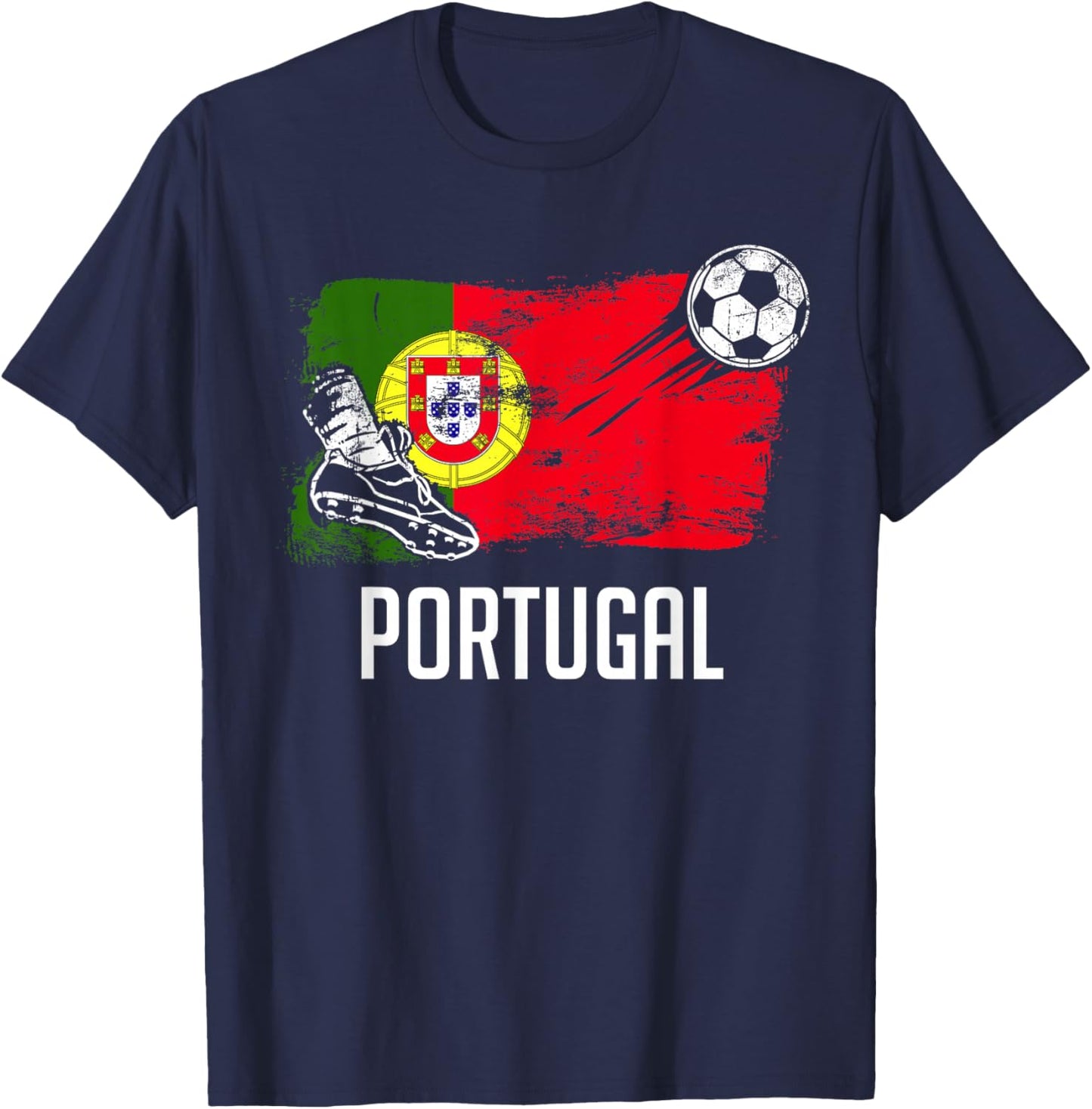 Portugal Flag Jersey Portuguese Soccer Team Portuguese T-Shirt - T-Shirt | Navy