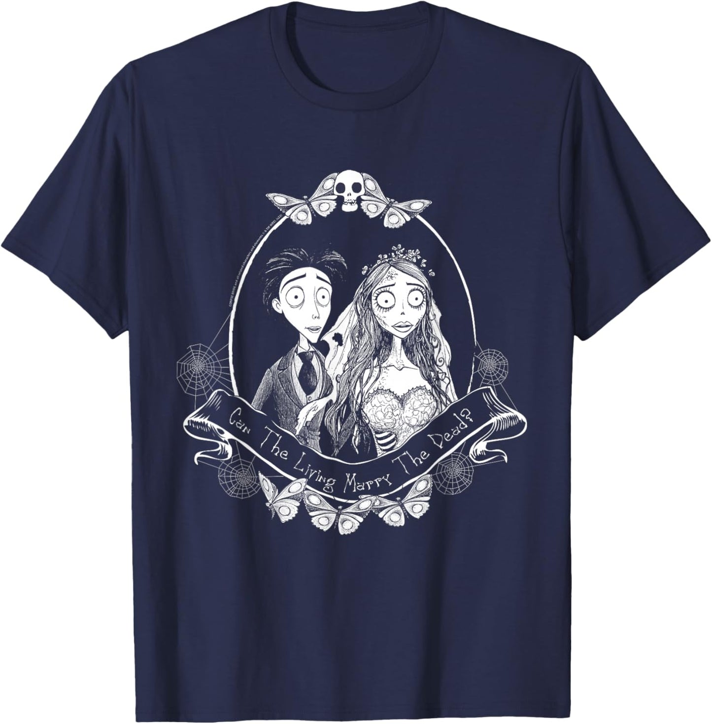 Corpse Bride Can The Living Marry The Dead? Movie T-Shirt - T-Shirt | Navy