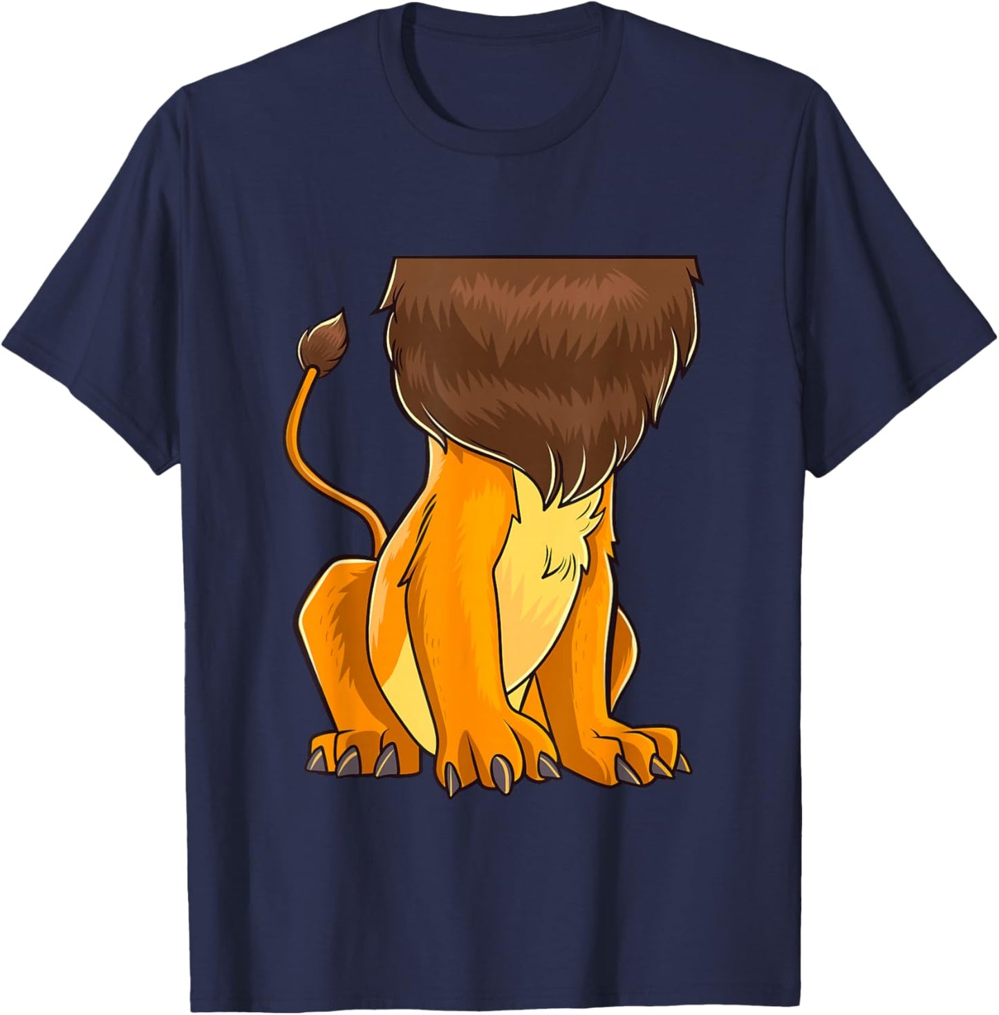 Lion Body Costume Mane Cute Headless Funny Lions Halloween T-Shirt - T-Shirt | Navy