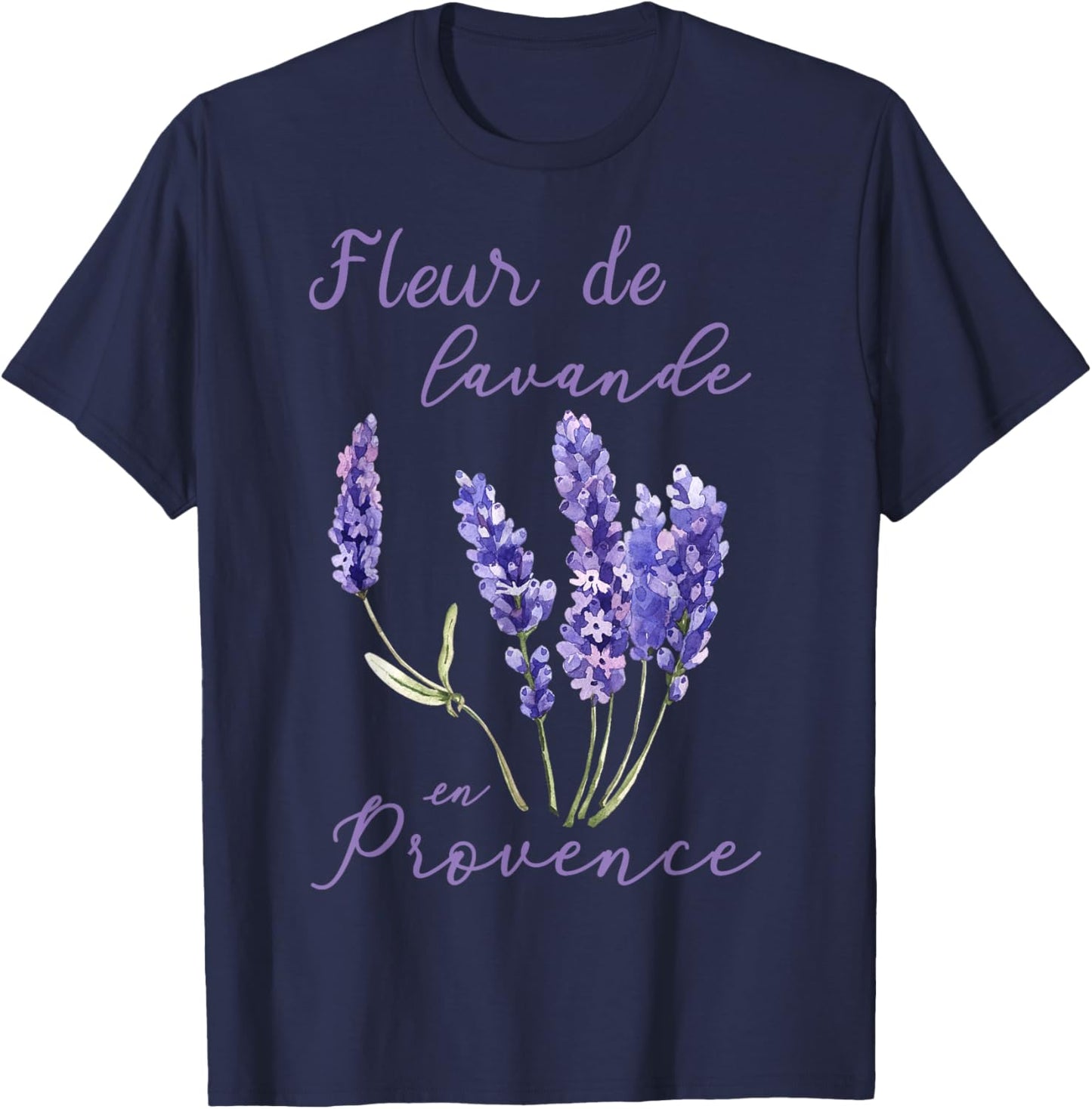 Lavender plant France Provence flowers plants nature T-Shirt - T-Shirt | Navy