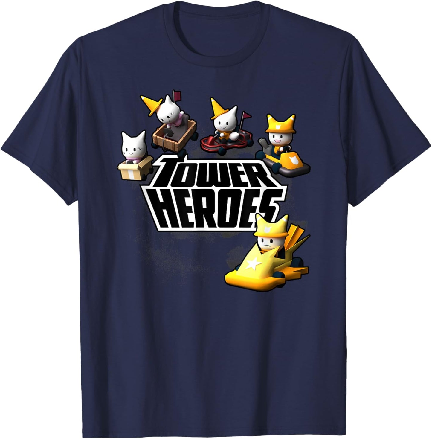 Pixel-bit Studio Tower Heroes Kart Kid T-Shirt - T-Shirt | Navy