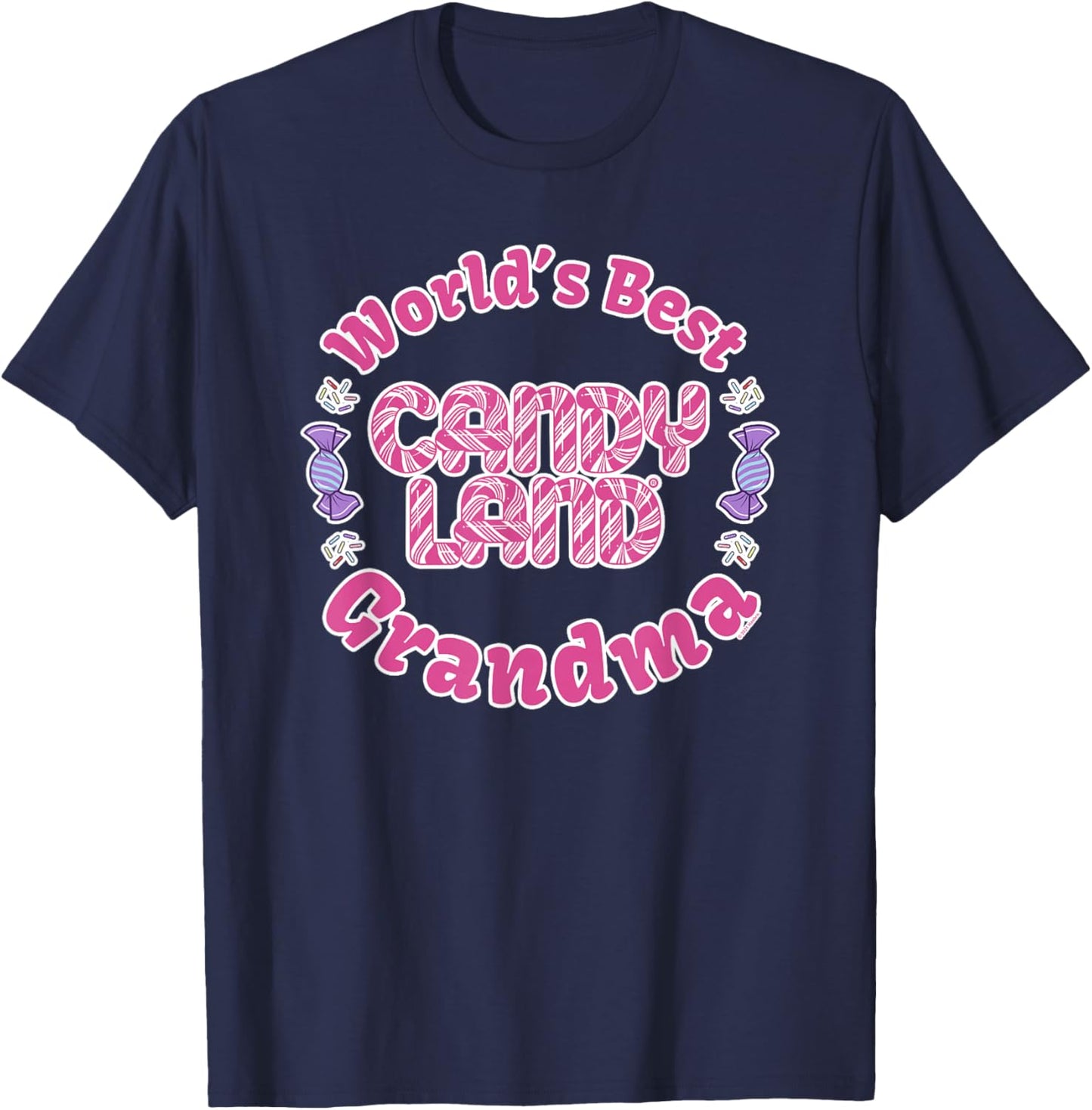 Candy Land Grandparents Day World's Best Grandma T-Shirt - T-Shirt | Navy