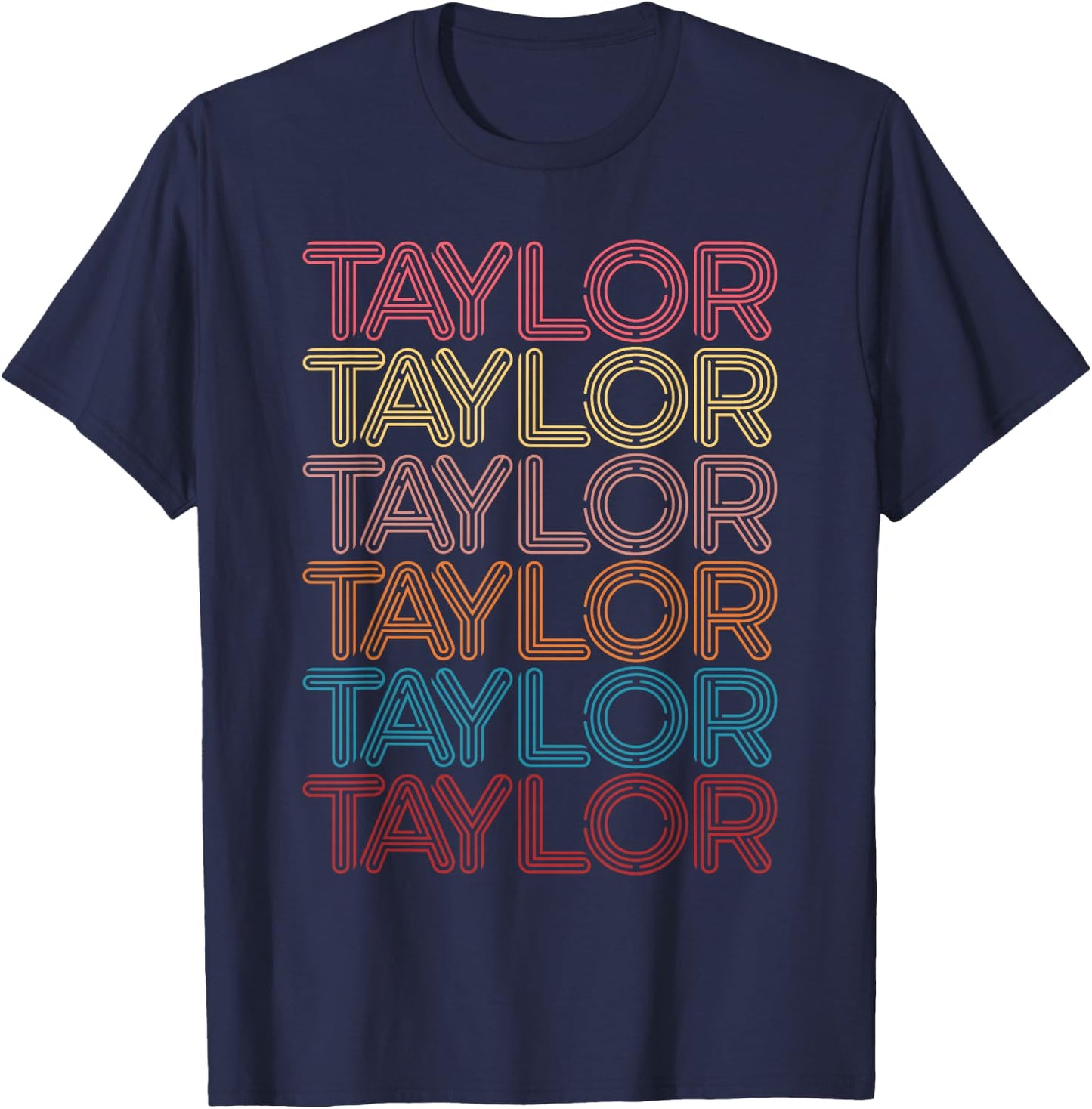 Retro Taylor First Name Vintage Taylor T-Shirt - T-Shirt | Navy