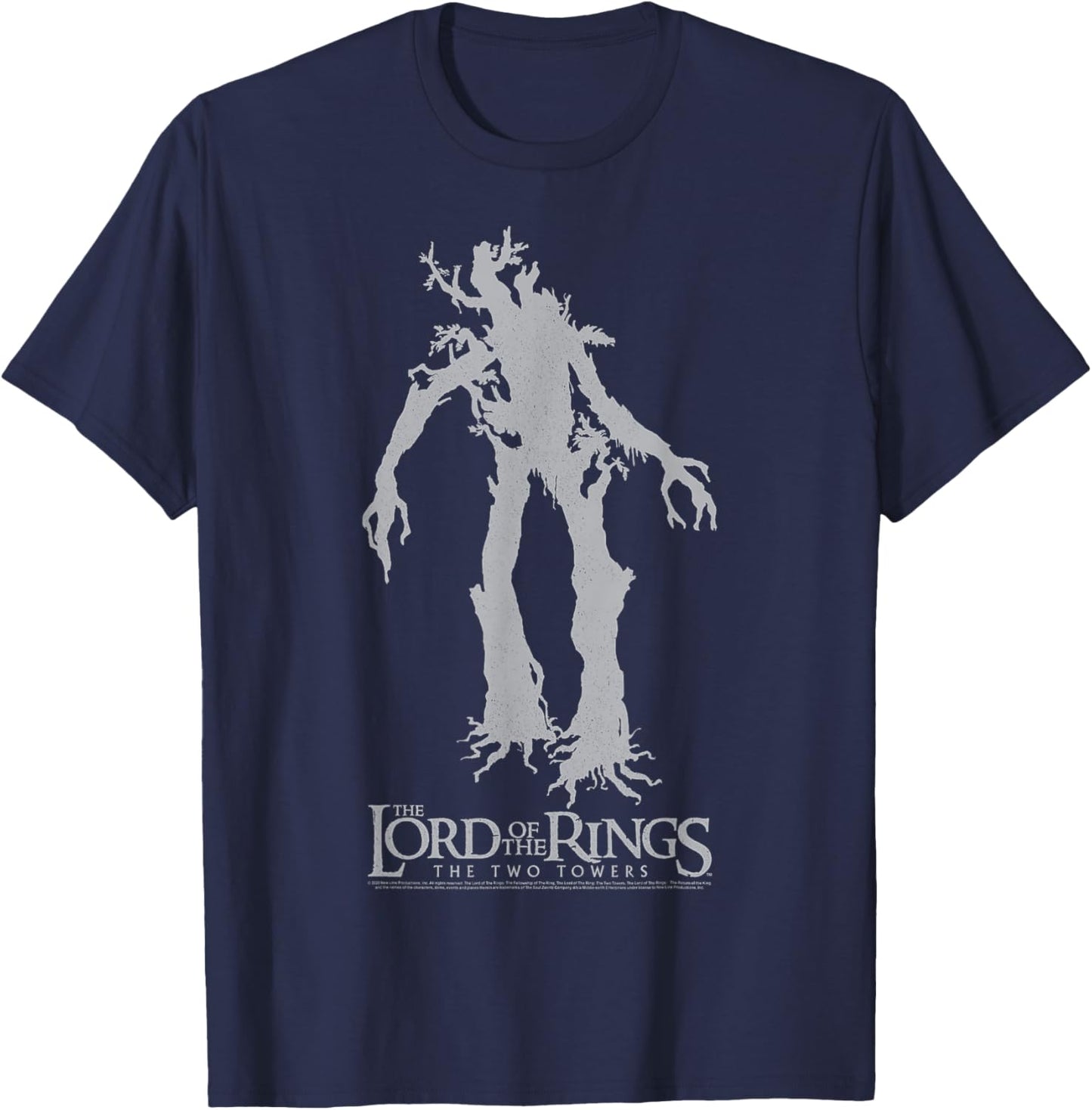 Lord Of The Rings Ents Silhouette Logo T-Shirt - T-Shirt | Navy