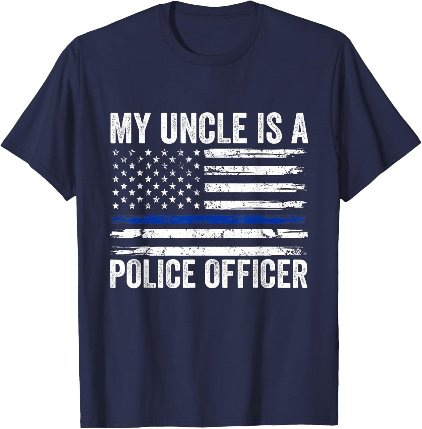 My Uncle Is A Police Officer Niece Nephew Police Uncle Kids T-Shirt - T-Shirt | Navy