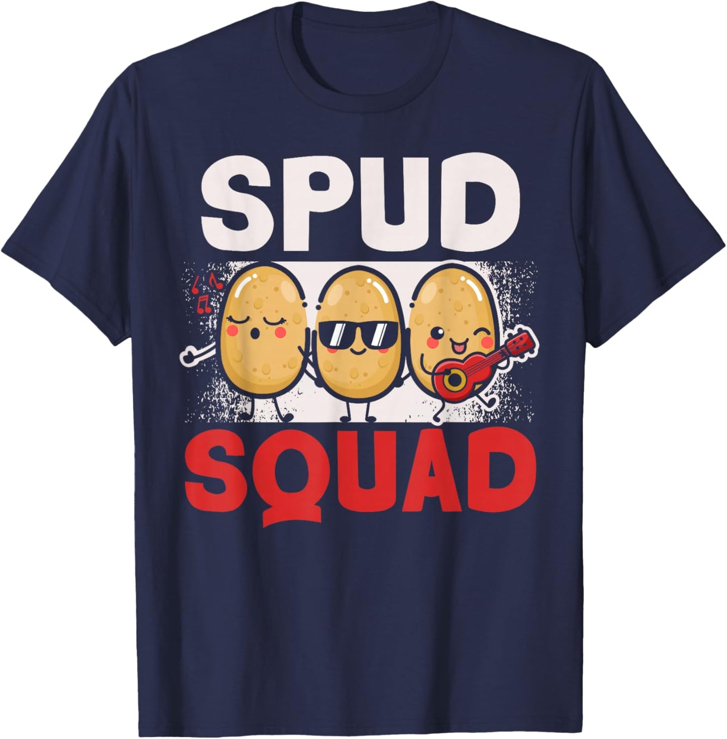 Spud Squad Potato Lover Vegan French Fries Tater Tots T-Shirt - T-Shirt | Navy