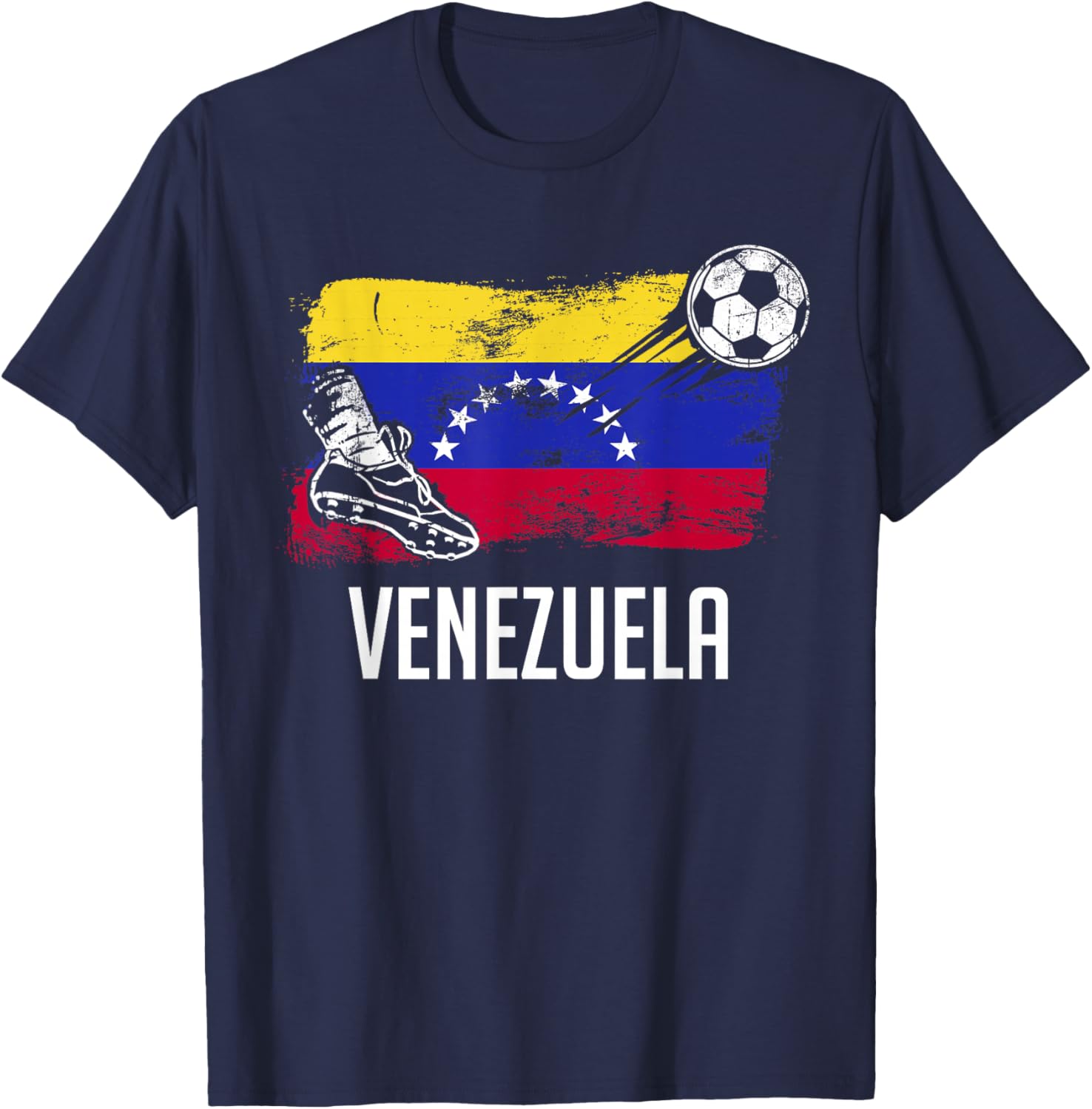Venezuela Flag Jersey Venezuelan Soccer Team Venezuelan T-Shirt - T-Shirt | Navy