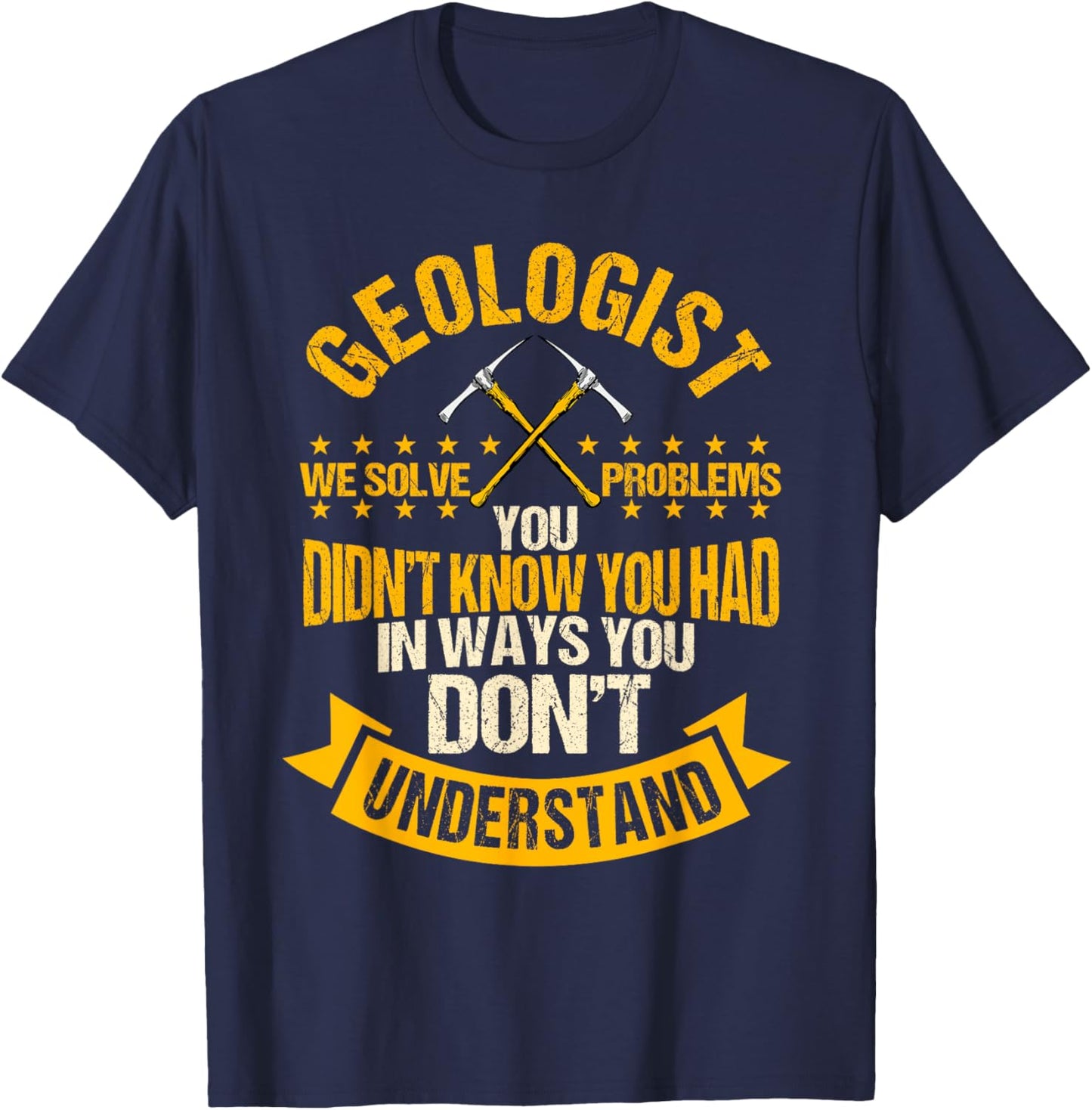 Geologist Earth Scientist Mineral Rock Collector T-Shirt - T-Shirt | Navy