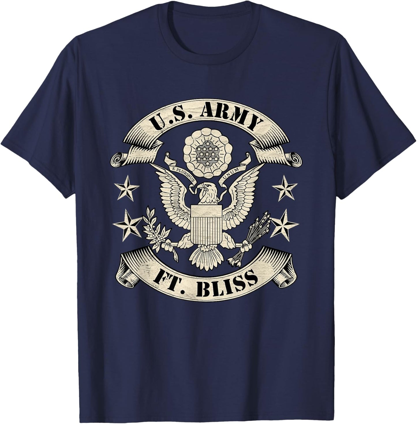 Fort Bliss Army Base Ft Bliss Texas Tx 1st Armored Division T-Shirt - T-Shirt | Navy