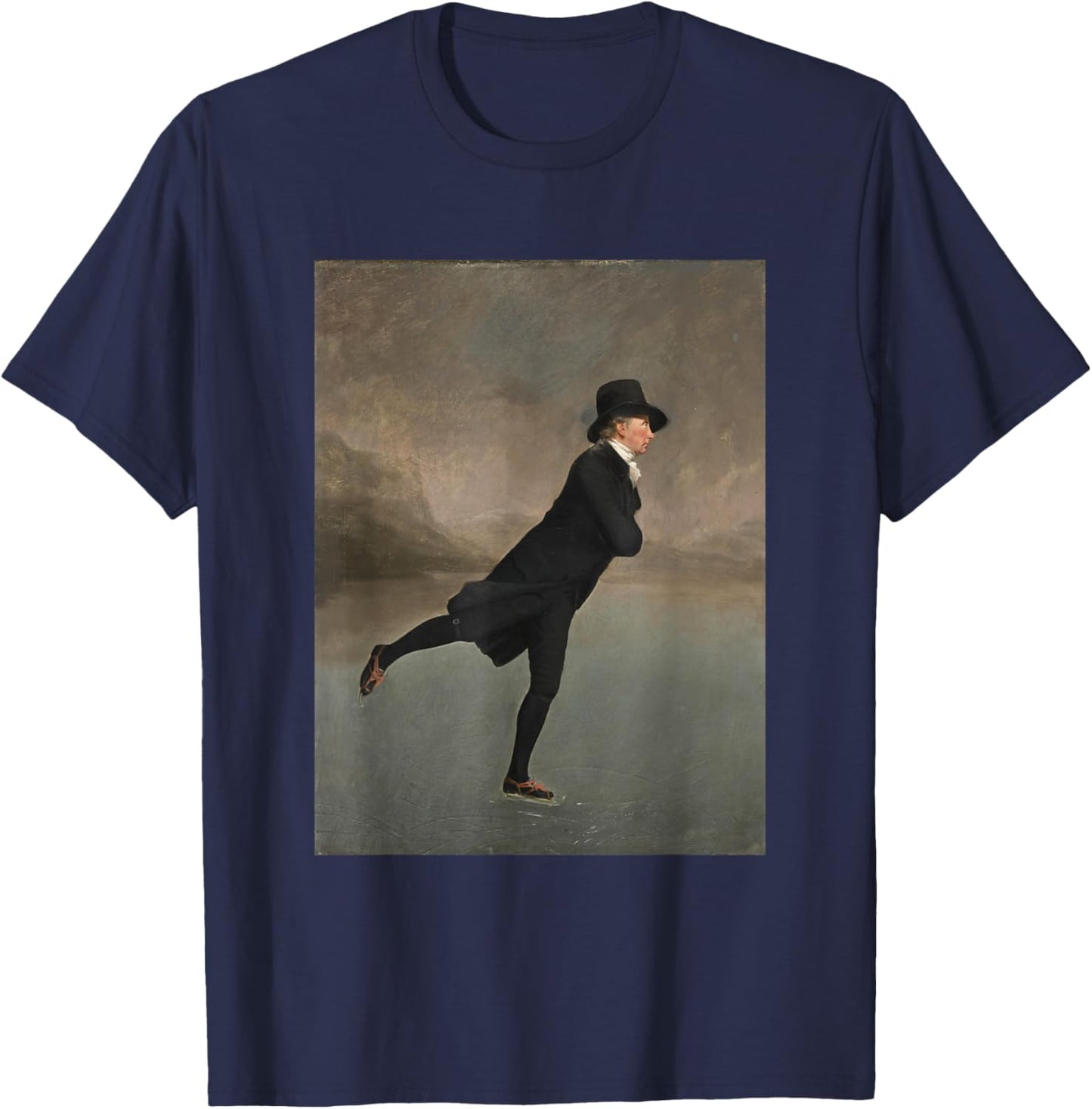 Sir Henry Raeburn's The Reverend Robert Walker skating T-Shirt - T-Shirt | Navy