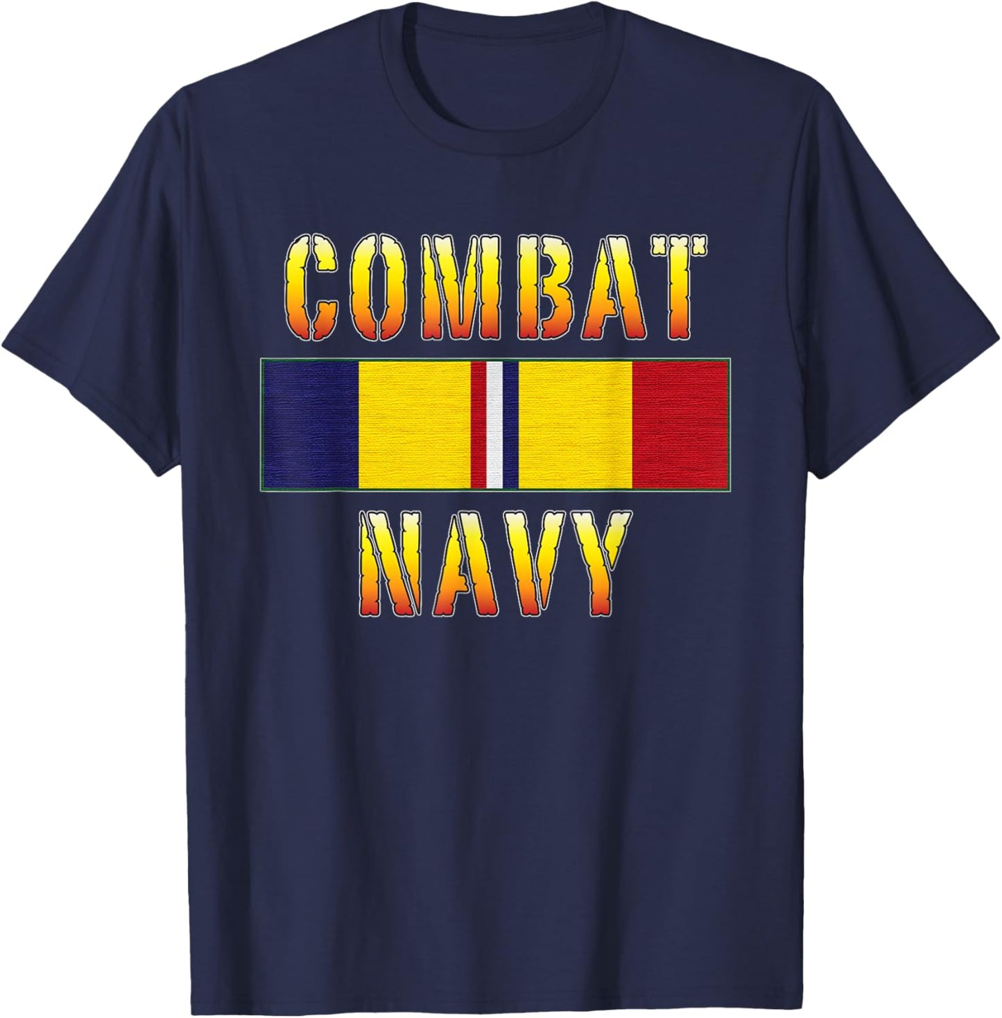Combat Action Ribbon Us Navy T-Shirt - T-Shirt | Navy