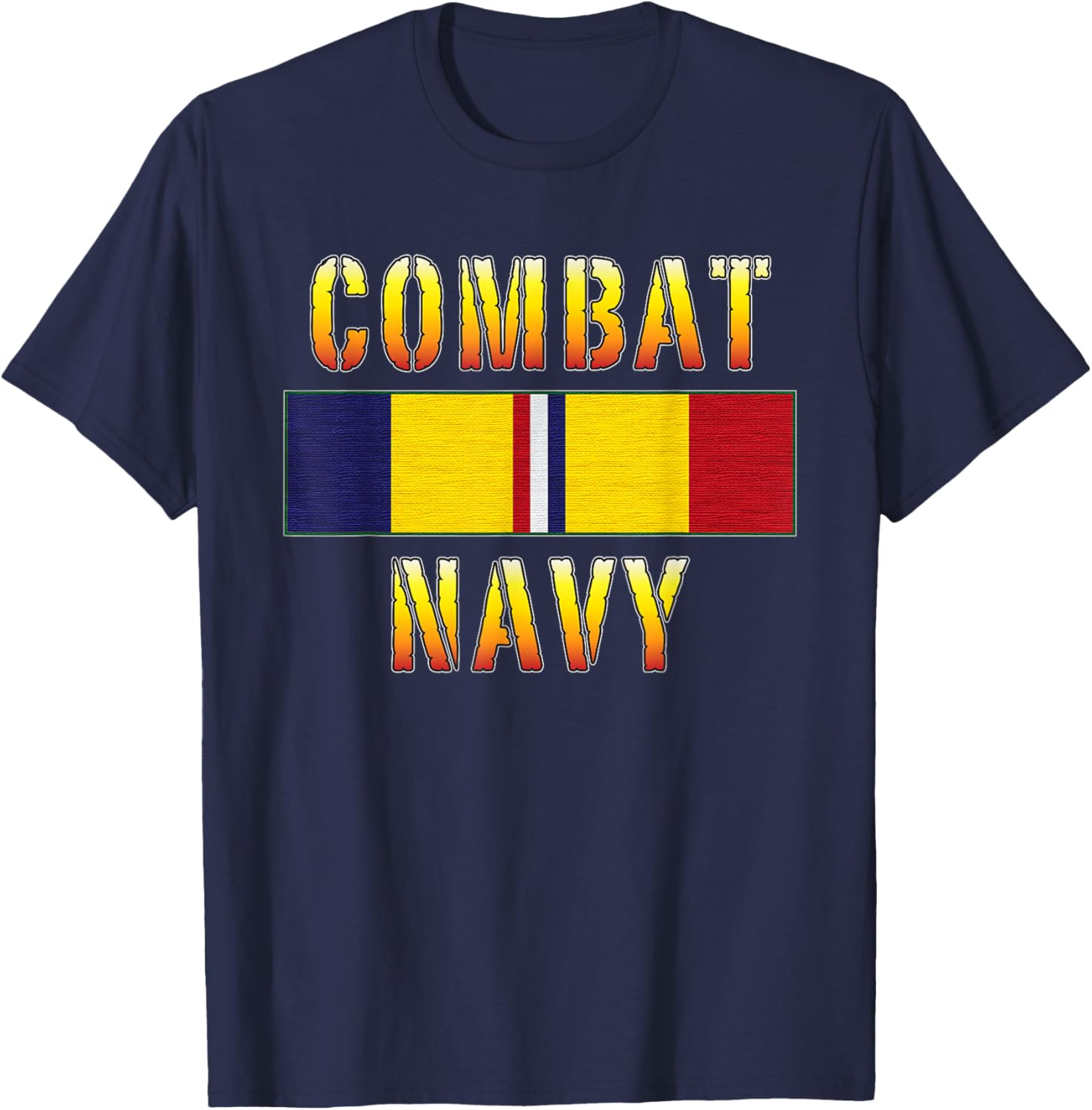 Combat Action Ribbon Us Navy T-Shirt - T-Shirt | Navy