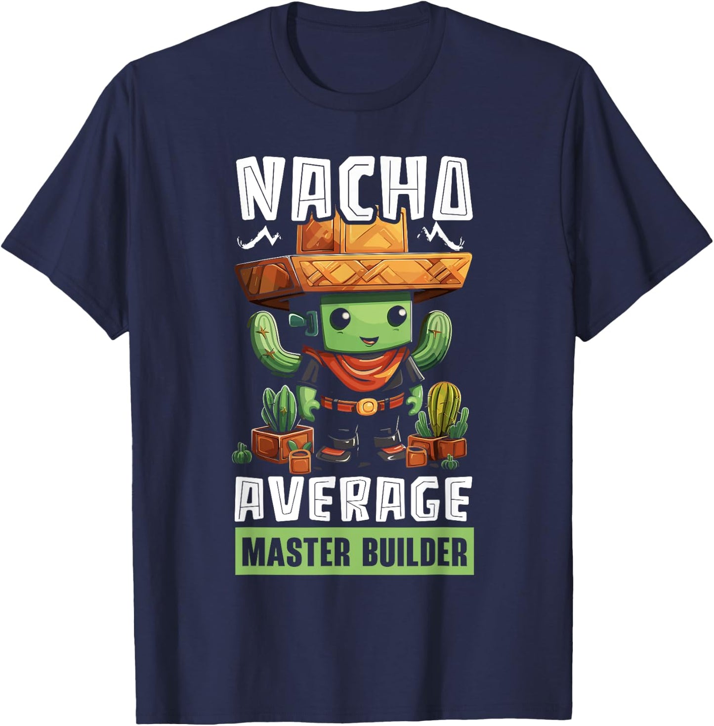 Master Builder Bricks Blocks Play Toys T-Shirt - T-Shirt | Navy