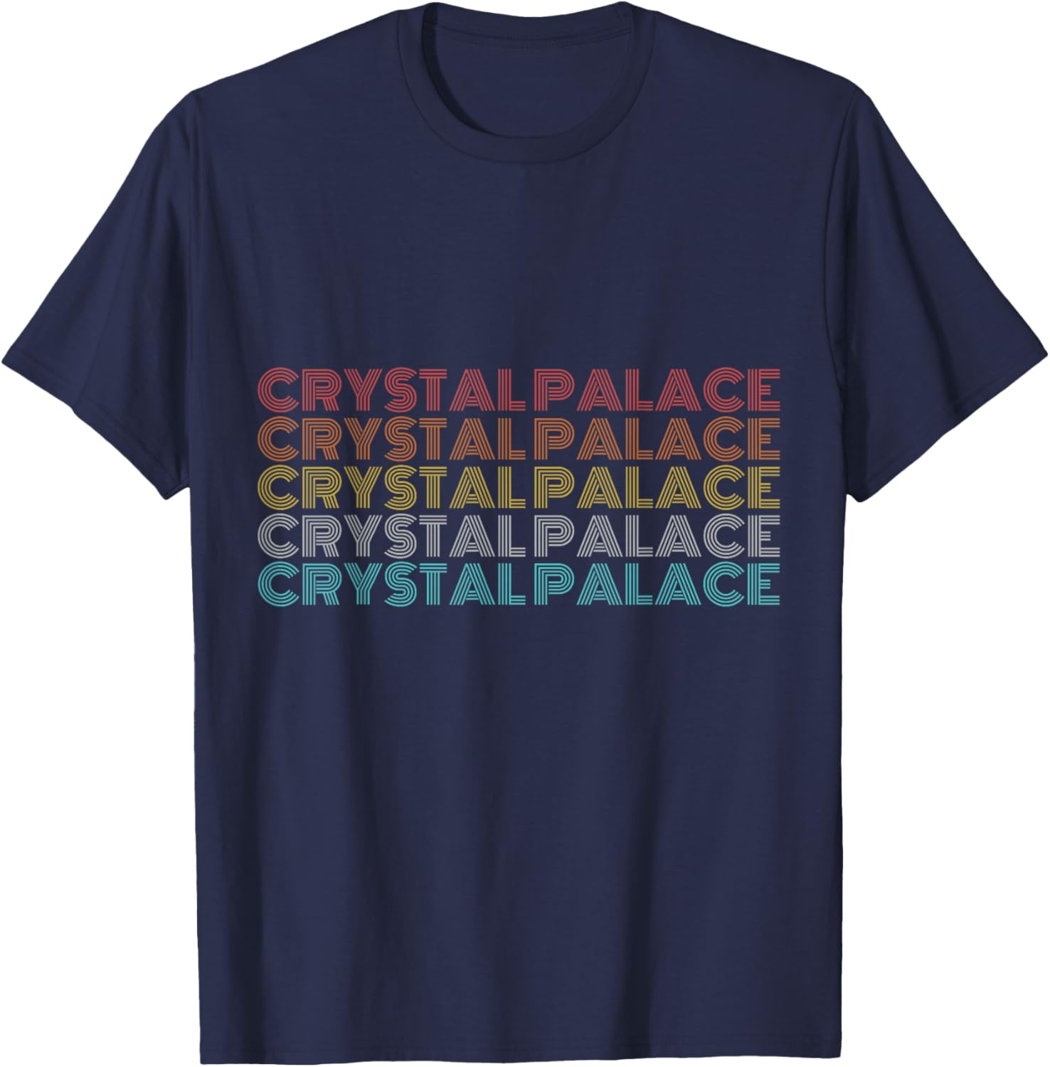 Retro Vintage Crystal Palace T-Shirt - T-Shirt | Navy