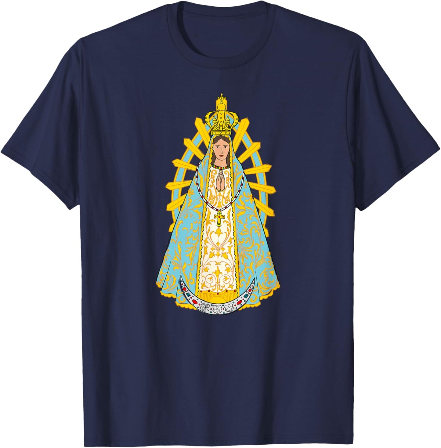 Lady of Lujan - Lady of Lujan - Virgen de Lujan T-Shirt - T-Shirt | Navy