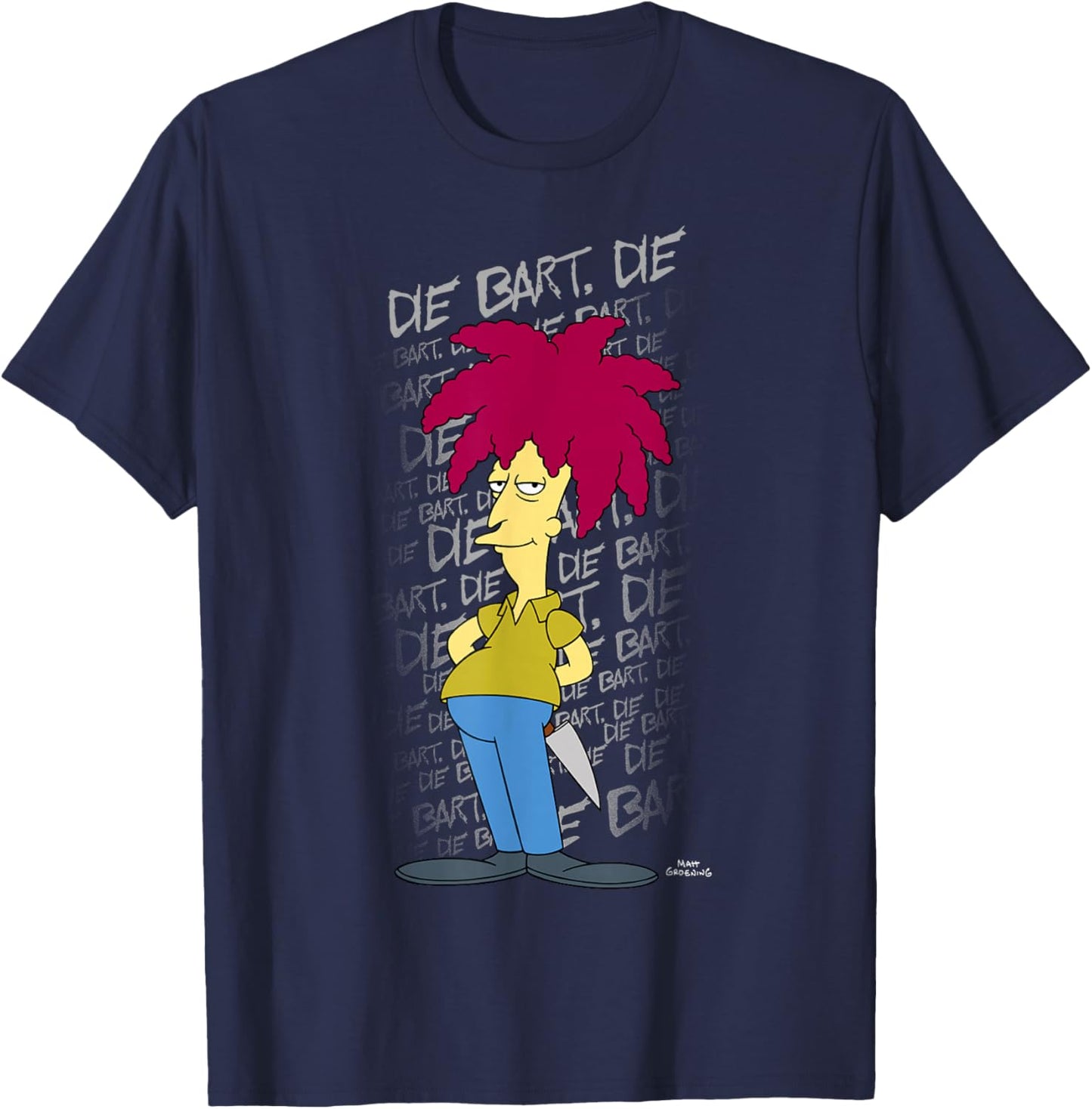 The Simpsons Sideshow Bob Die Bart Die V1 T-Shirt - T-Shirt | Navy