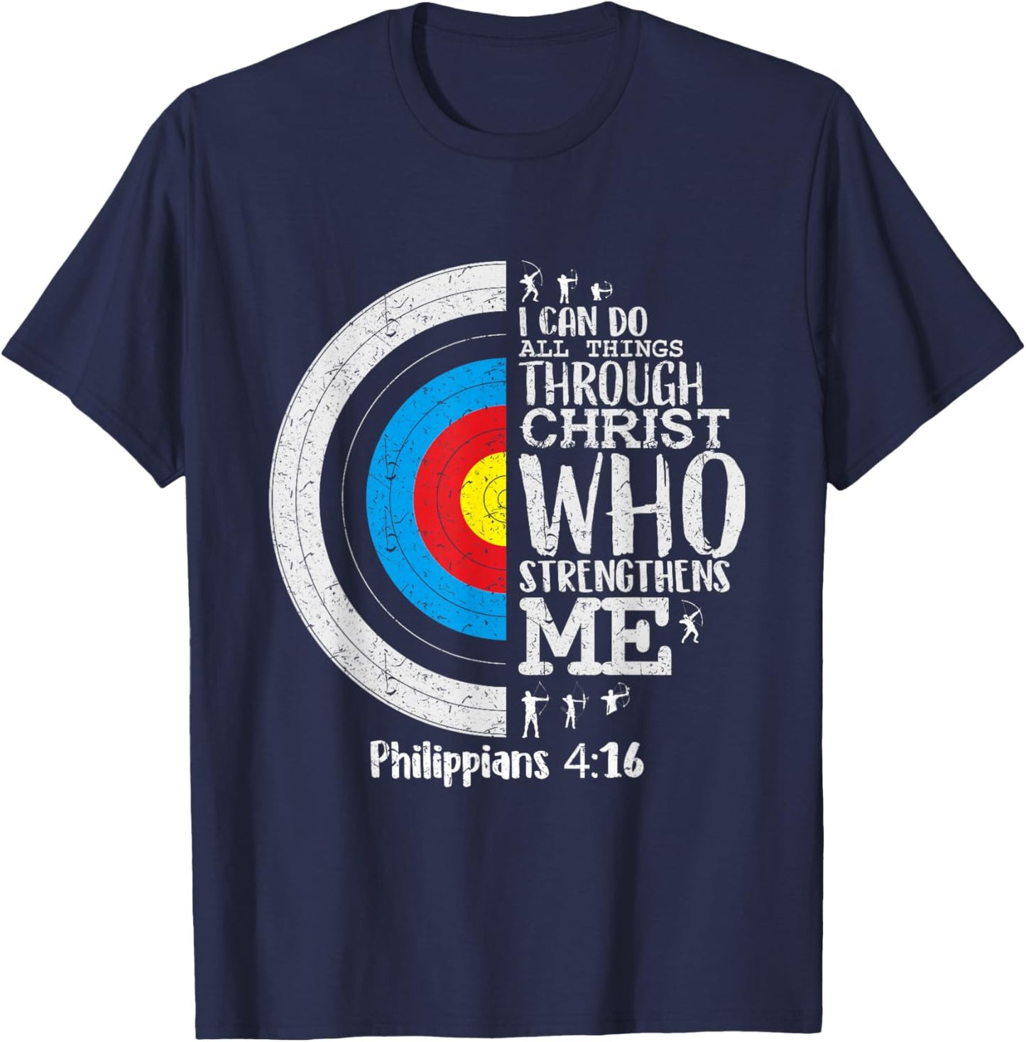 Cute Archery Shirts Archery Shirt For Girls Philippians 4 16 T-Shirt - T-Shirt | Navy