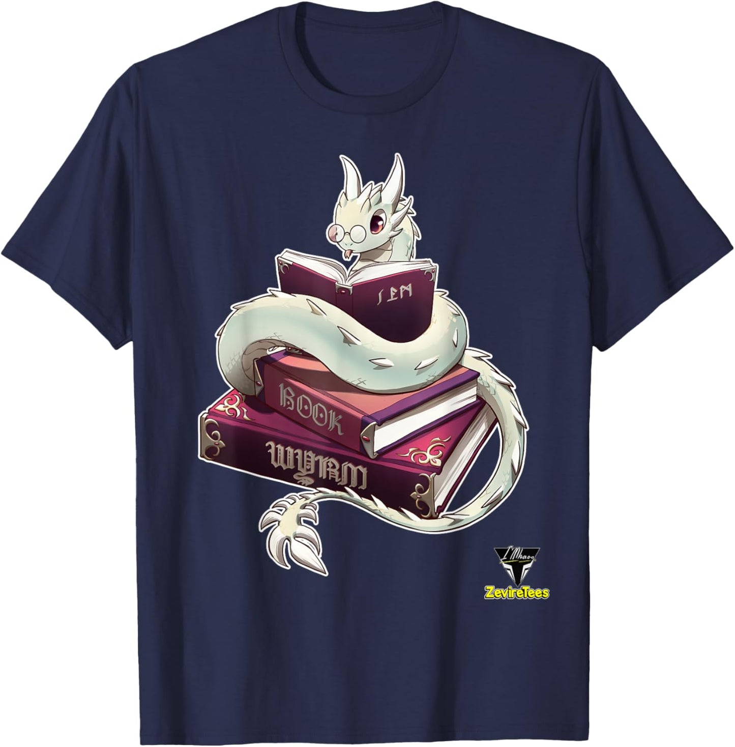 Book Wyrm T-Shirt - T-Shirt | Navy