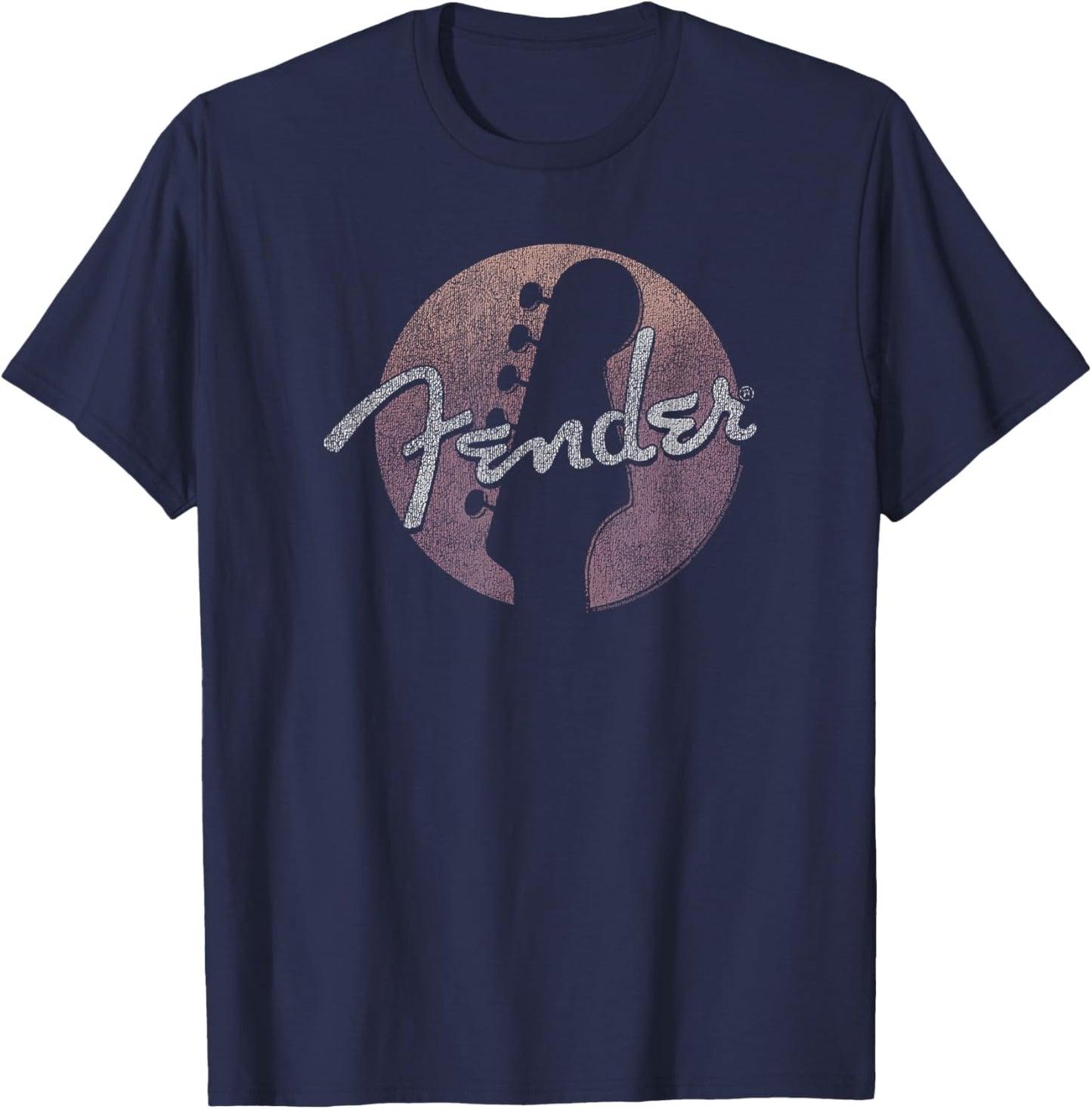 Fender Circle Guitar Headstock Logo T-Shirt - T-Shirt | Navy