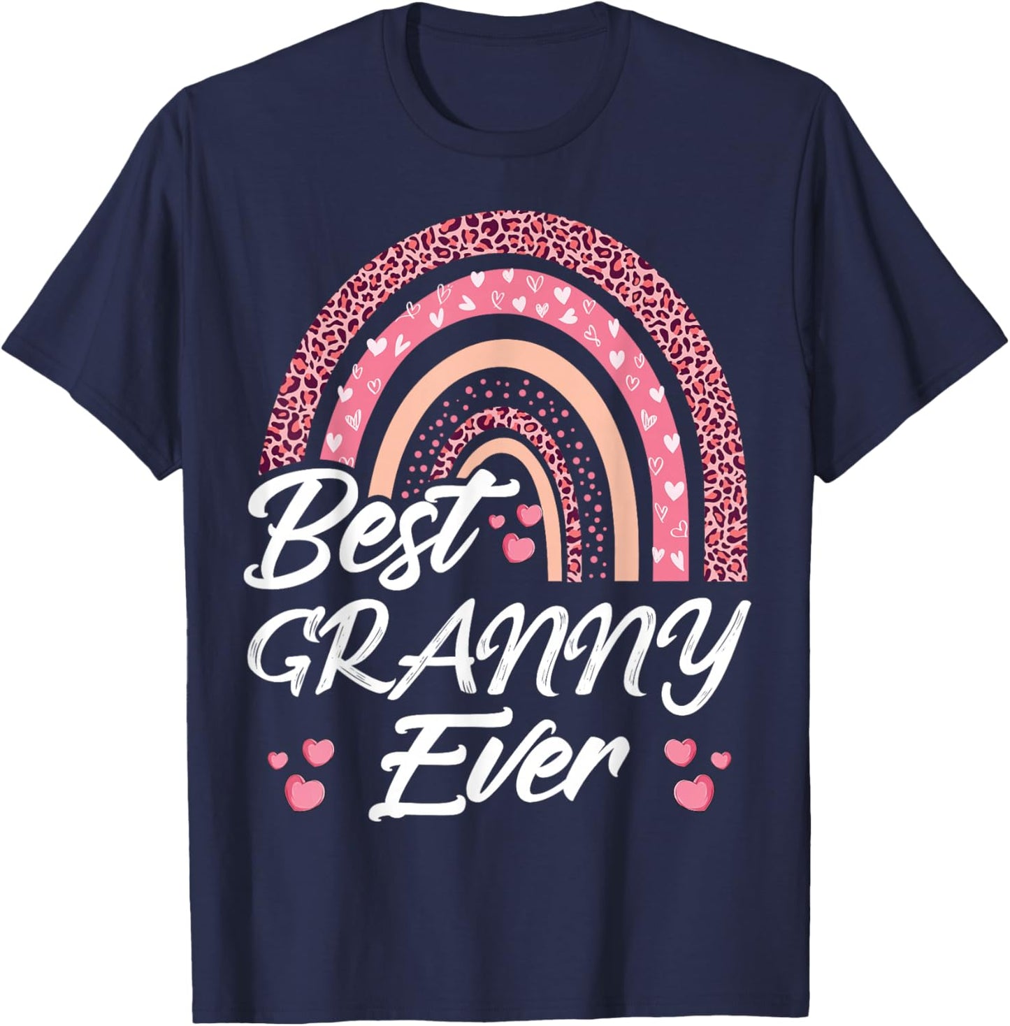 Funny Best Granny Ever Rainbow Cute Mothers Day T-Shirt - T-Shirt | Navy