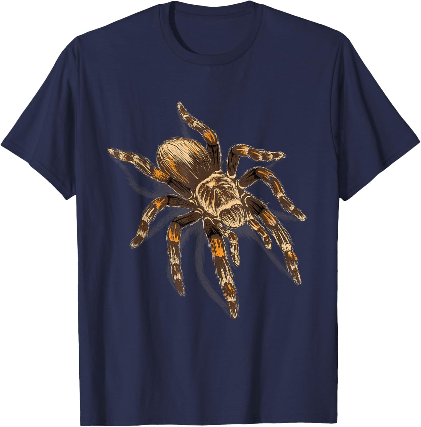 Realistic Tarantula - Arthropod Arachnid Entomologist T-Shirt - T-Shirt | Navy