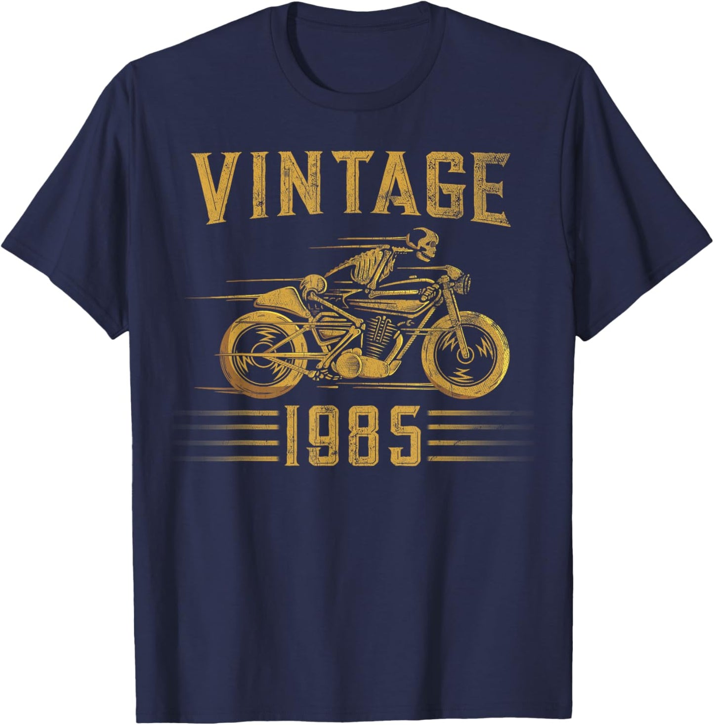 Vintage 1985 biker motorcycle T-Shirt - T-Shirt | Navy