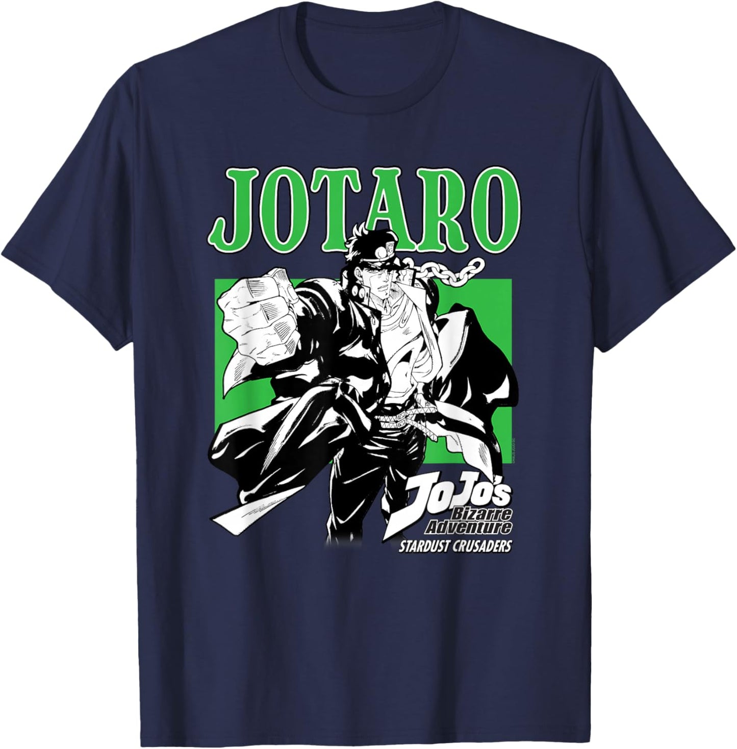 JoJo's Bizarre Adventure Stardust Crusaders Jotaro Anime T-Shirt - T-Shirt | Navy