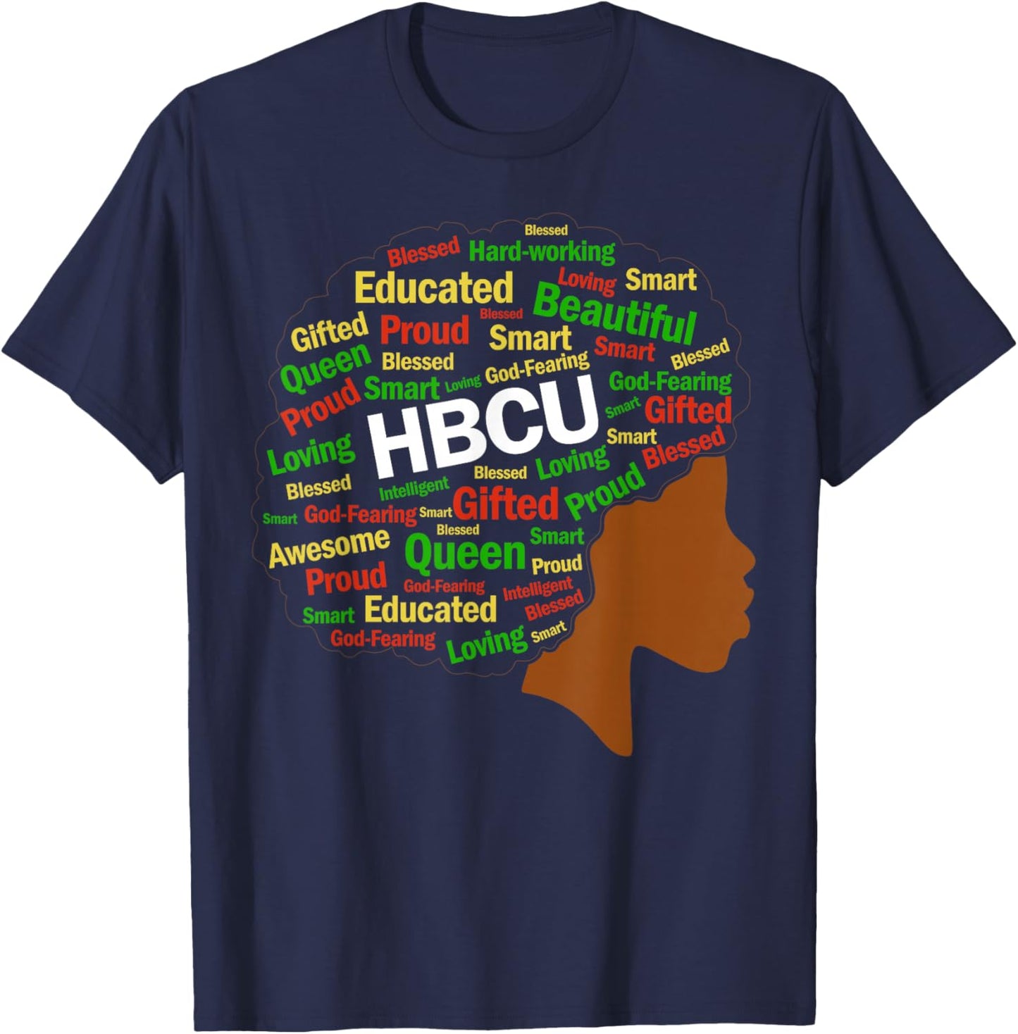 Women HBCU Grad Afro History Girls Historical Black College T-Shirt - T-Shirt | Navy