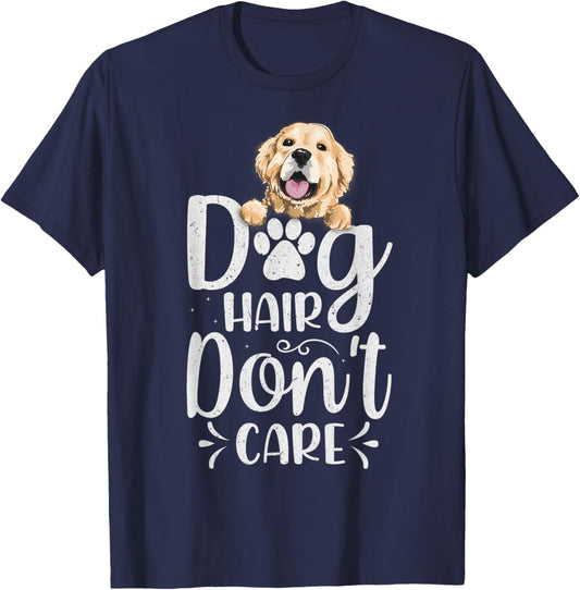 Dog Groomer Dog Hair I Don’t Care Pet Grooming Women Girls Kids T-Shirt - T-Shirt | Navy