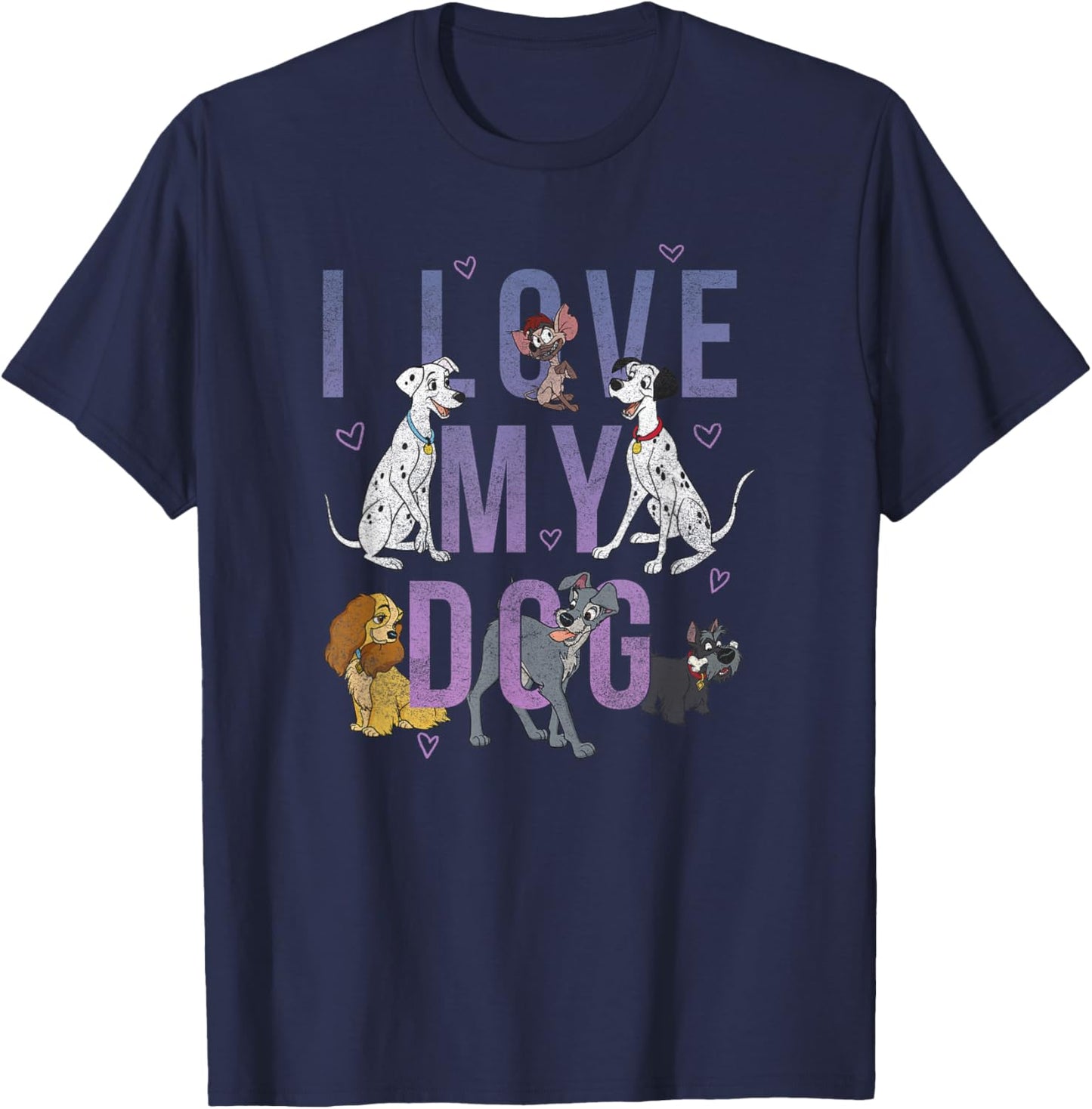 Disney Classic Group International Dog Day I Love My Dog T-Shirt - T-Shirt | Navy