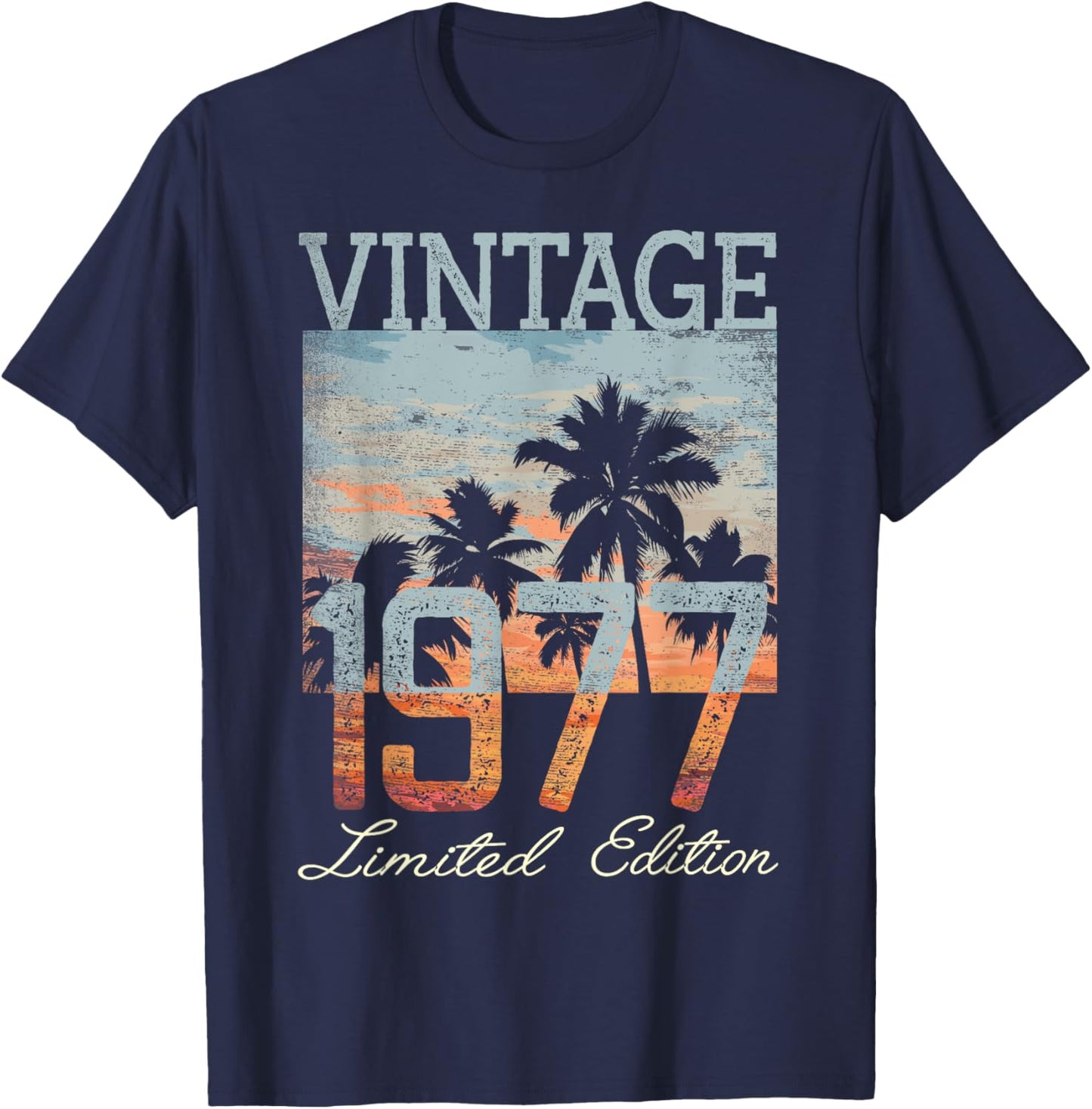 Vintage 1977 Limited Edition 48 Year Old Gifts 48th Birthday T-Shirt - T-Shirt | Navy