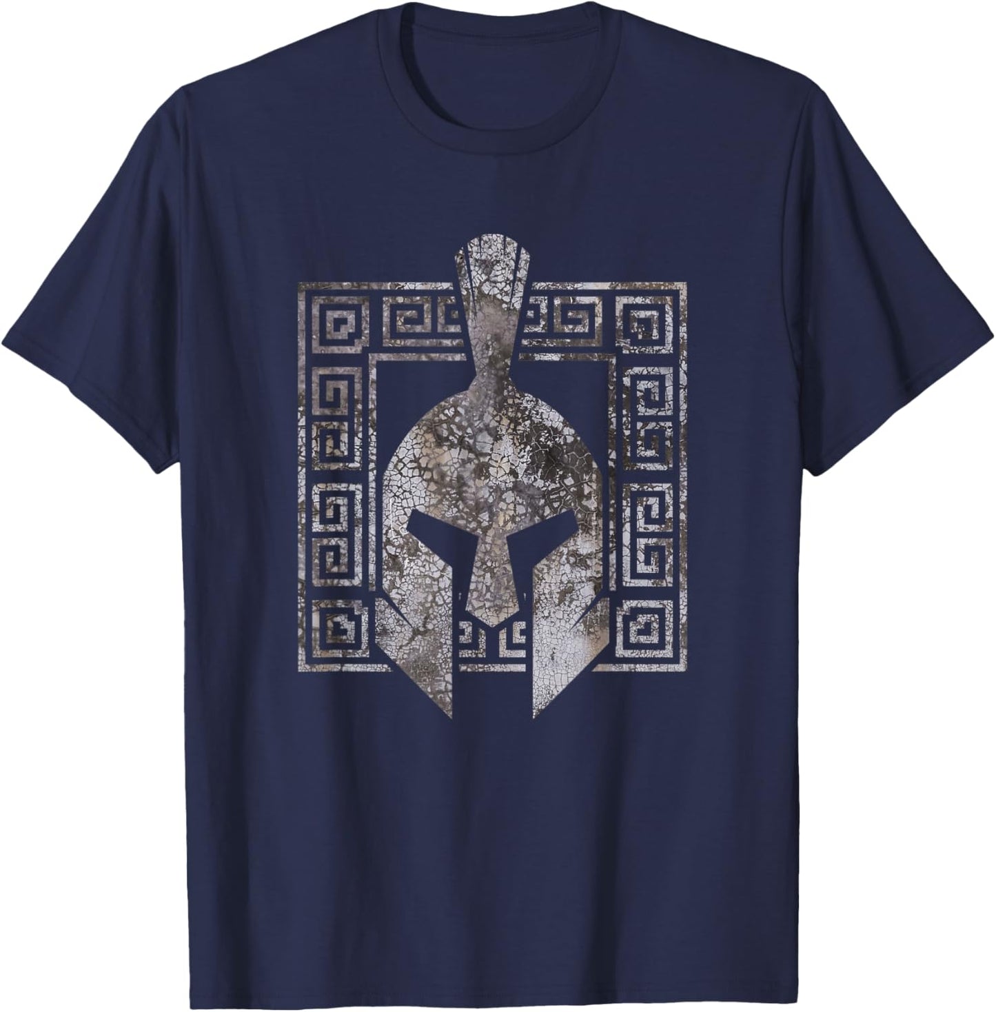 Spartan Warrior Helmet Ancient Greek Vintage T-Shirt - T-Shirt | Navy