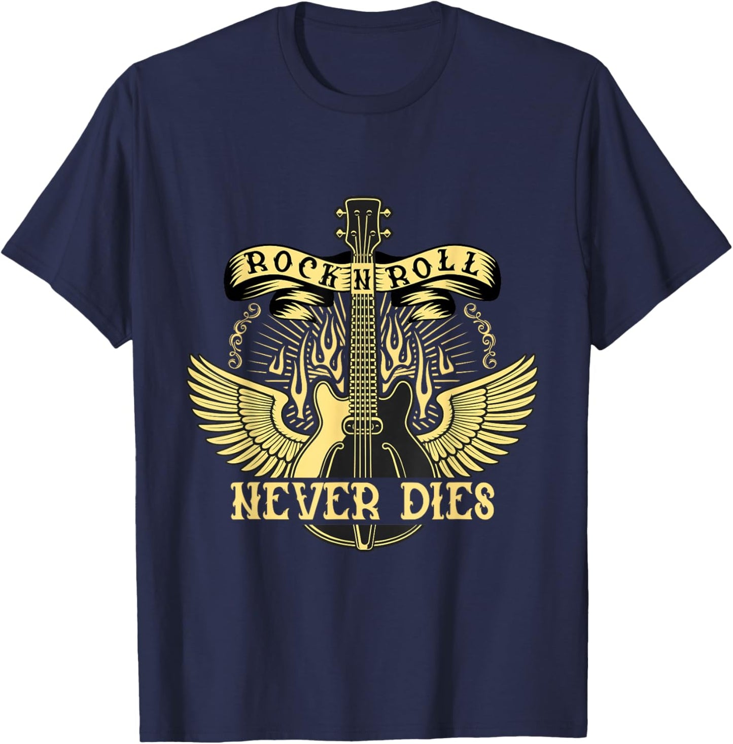 Sock hop costume greaser Babe - Rock N Roll Never Dies T-Shirt - T-Shirt | Navy