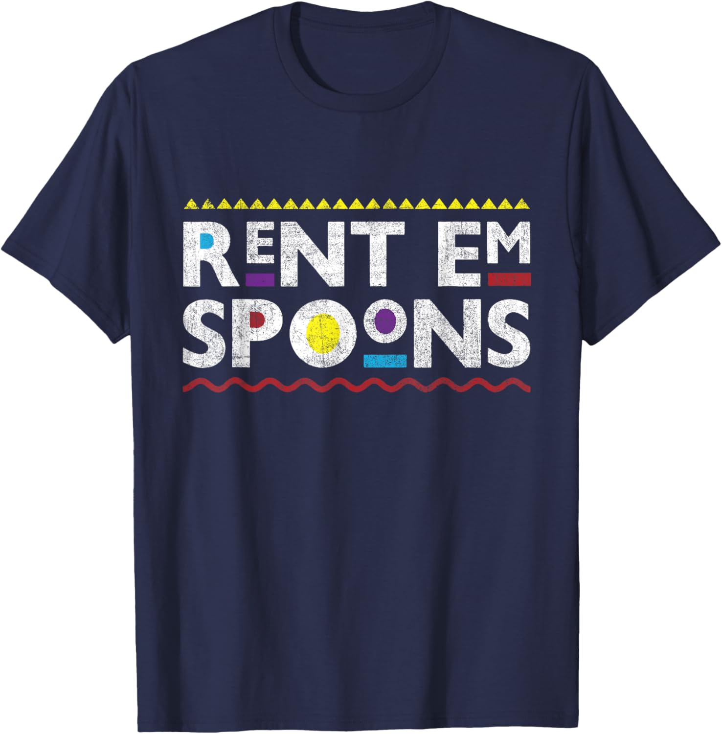 Rent Em Spoons | 90's style African T-Shirt - T-Shirt | Navy