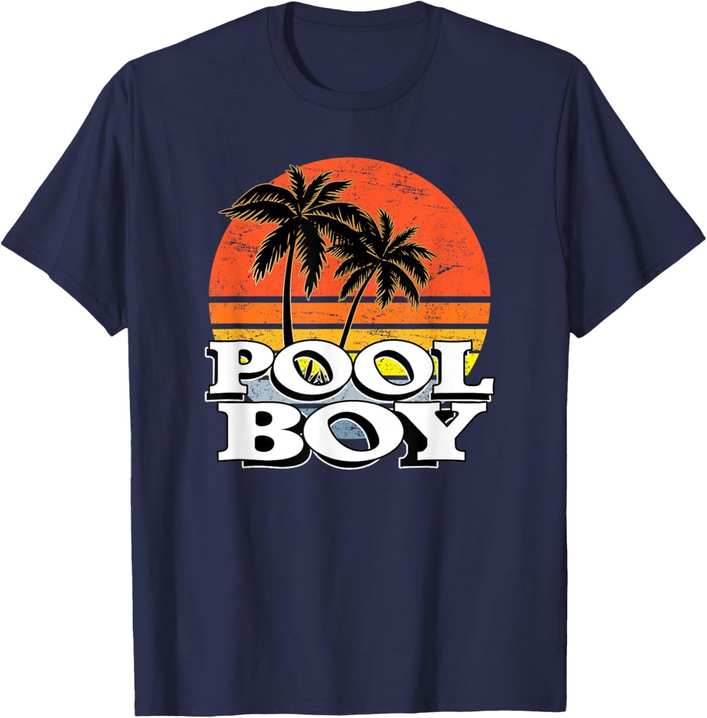 Poolboy - perfect fun holiday, beach, pool, statement design T-Shirt - T-Shirt | Navy