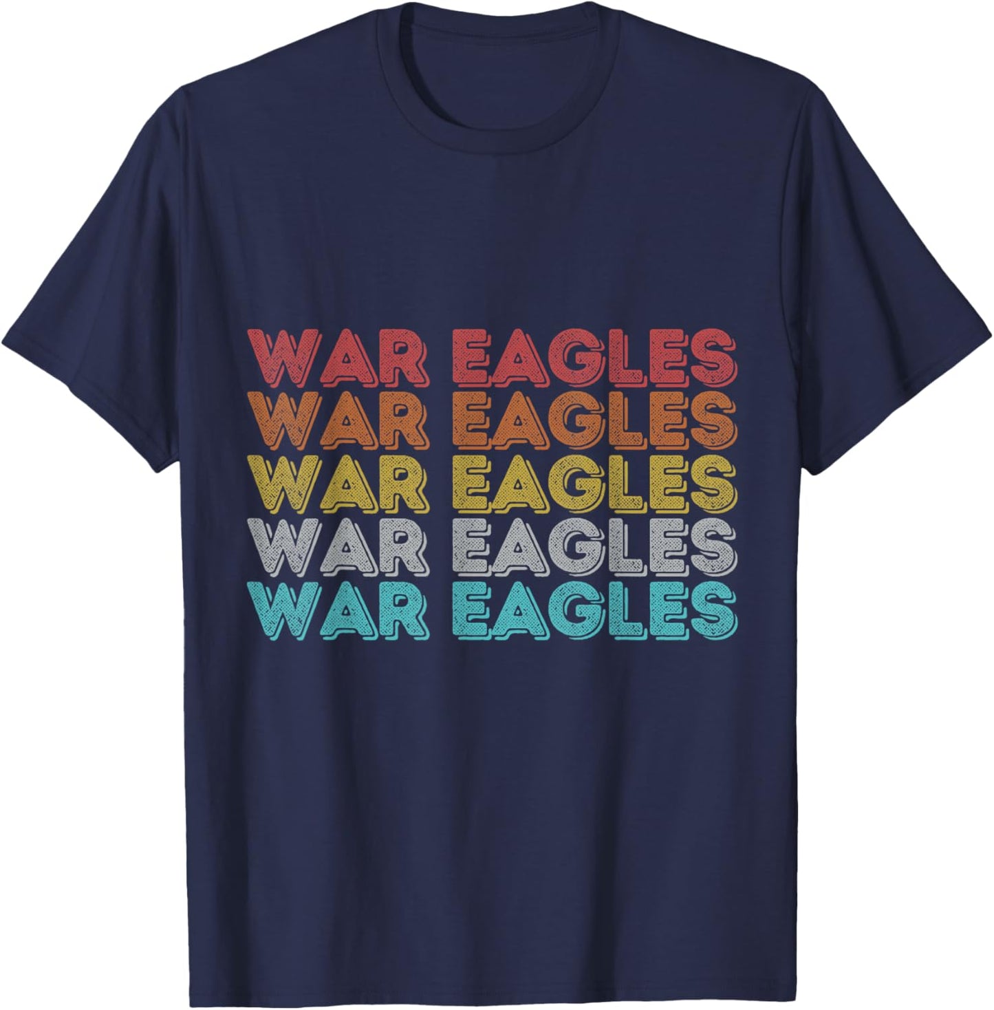 Vintage Retro War Eagles T-Shirt - T-Shirt | Navy