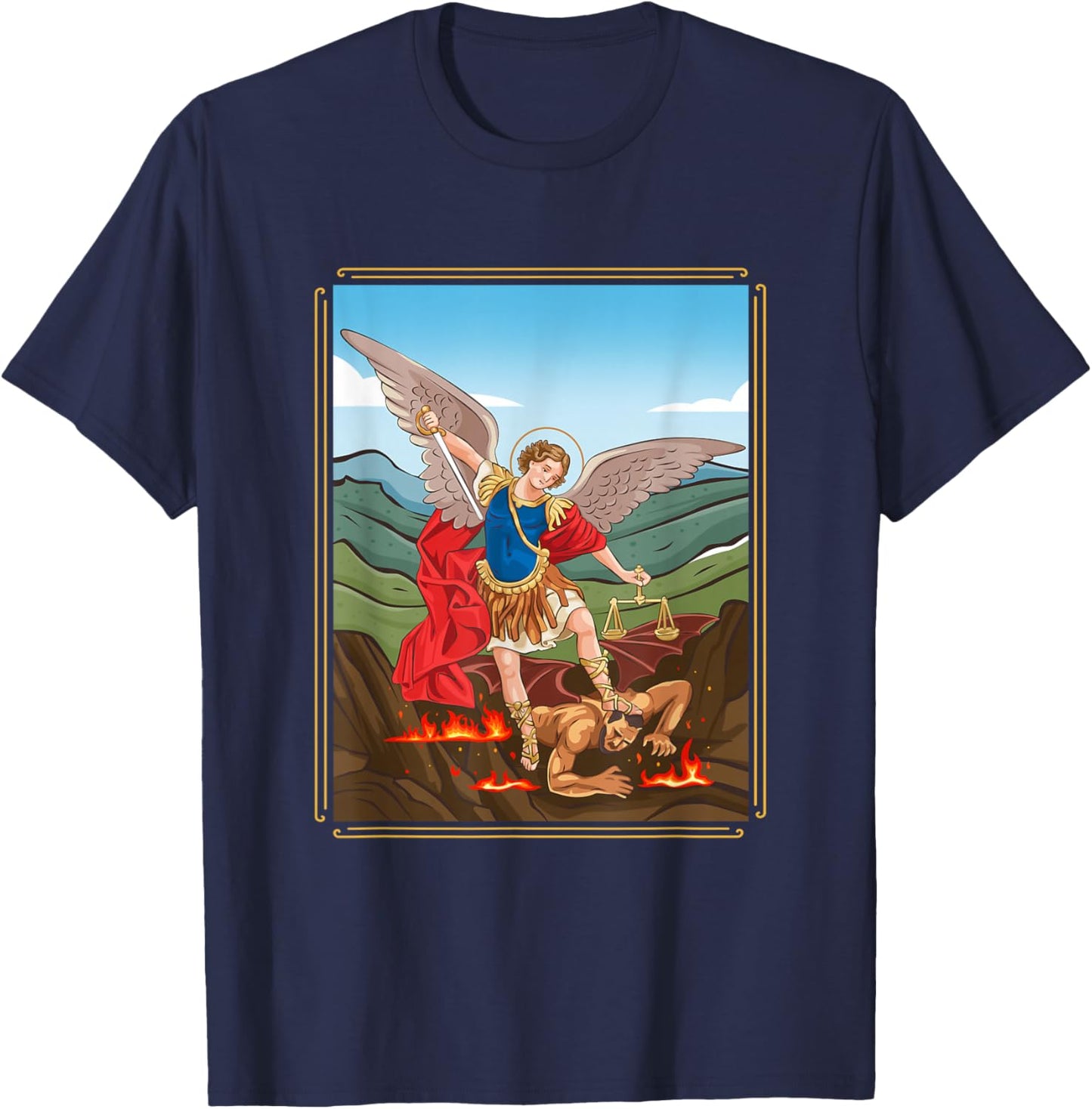 The Holy Archangel Michael T-Shirt - T-Shirt | Navy