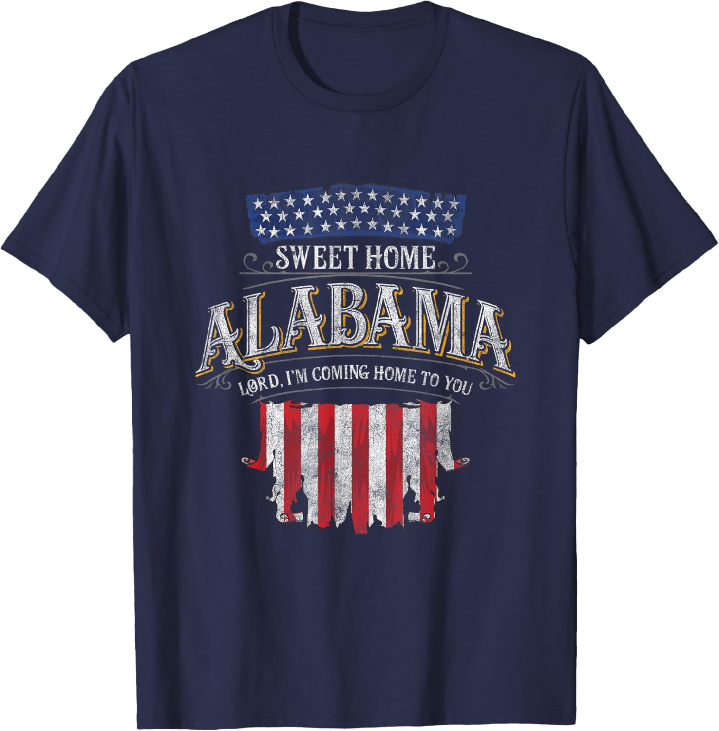 LyricVerse - Sweet Home Alabama T-Shirt - T-Shirt | Navy